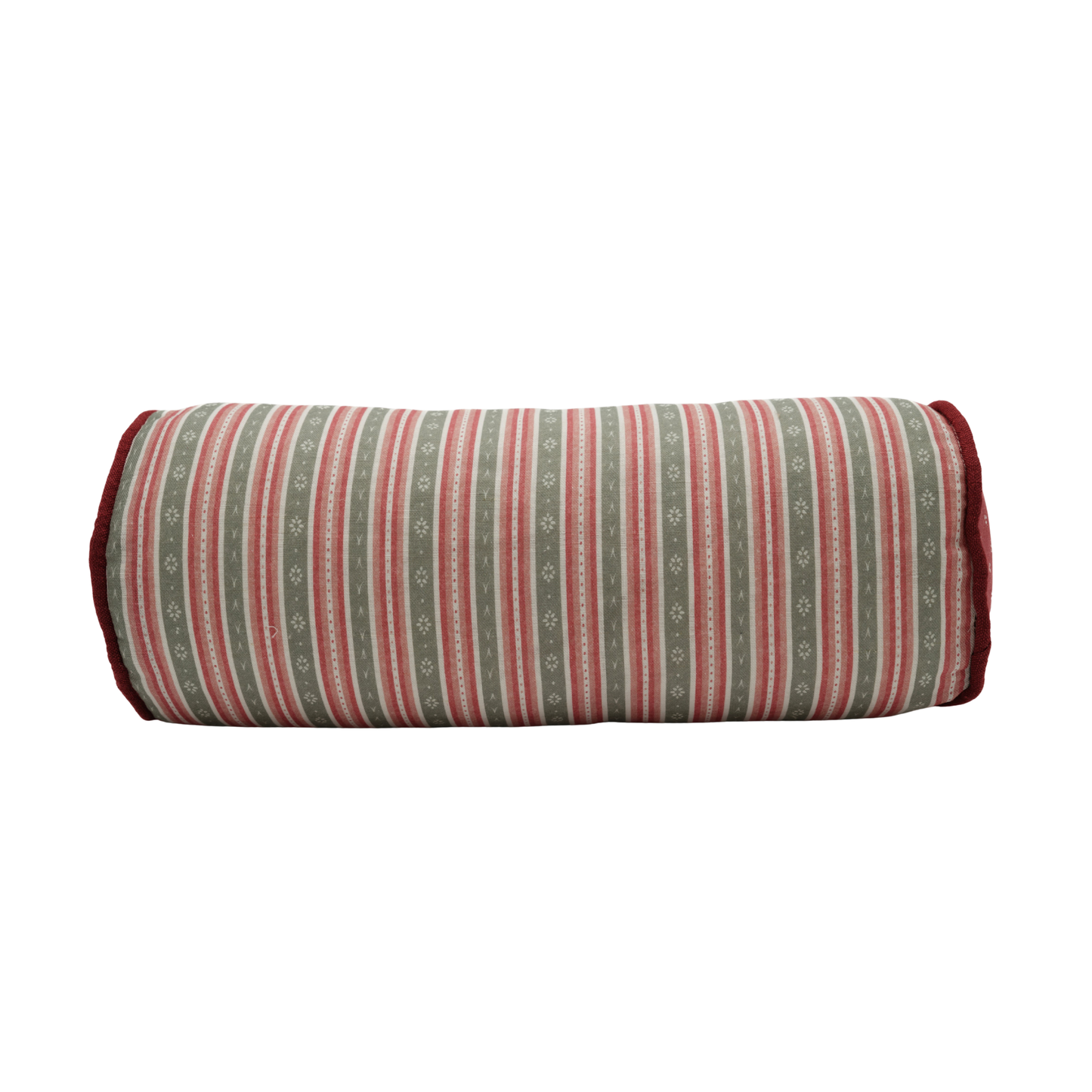 Landhaus Bolster Cushion - Alpine Green and Raspberry Red