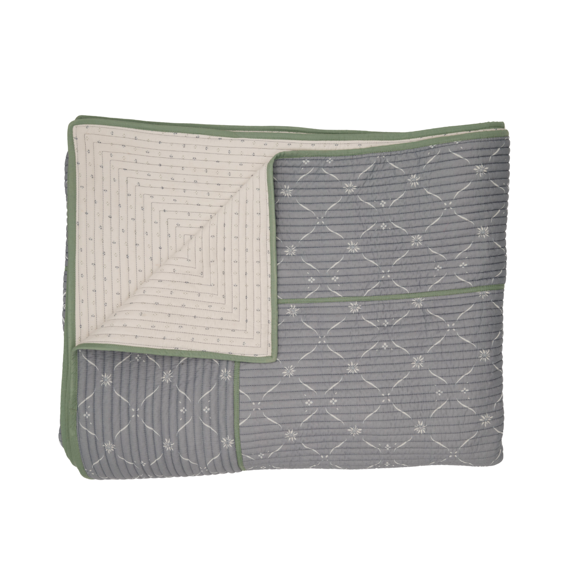 Edelweiss Trellis Quilt - Loden Blue