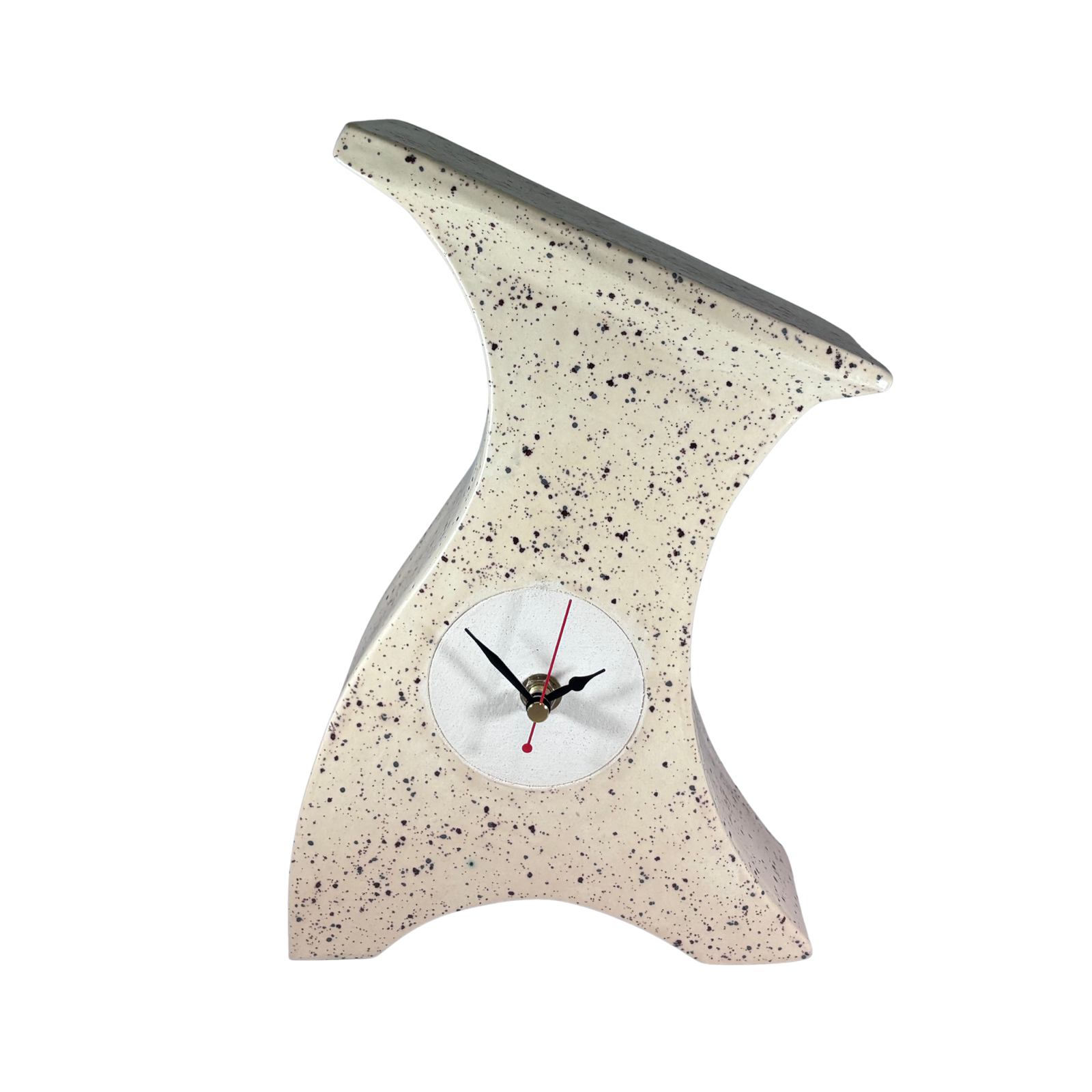 Ceramic Mantel Clock - Honey Speckle Glaze