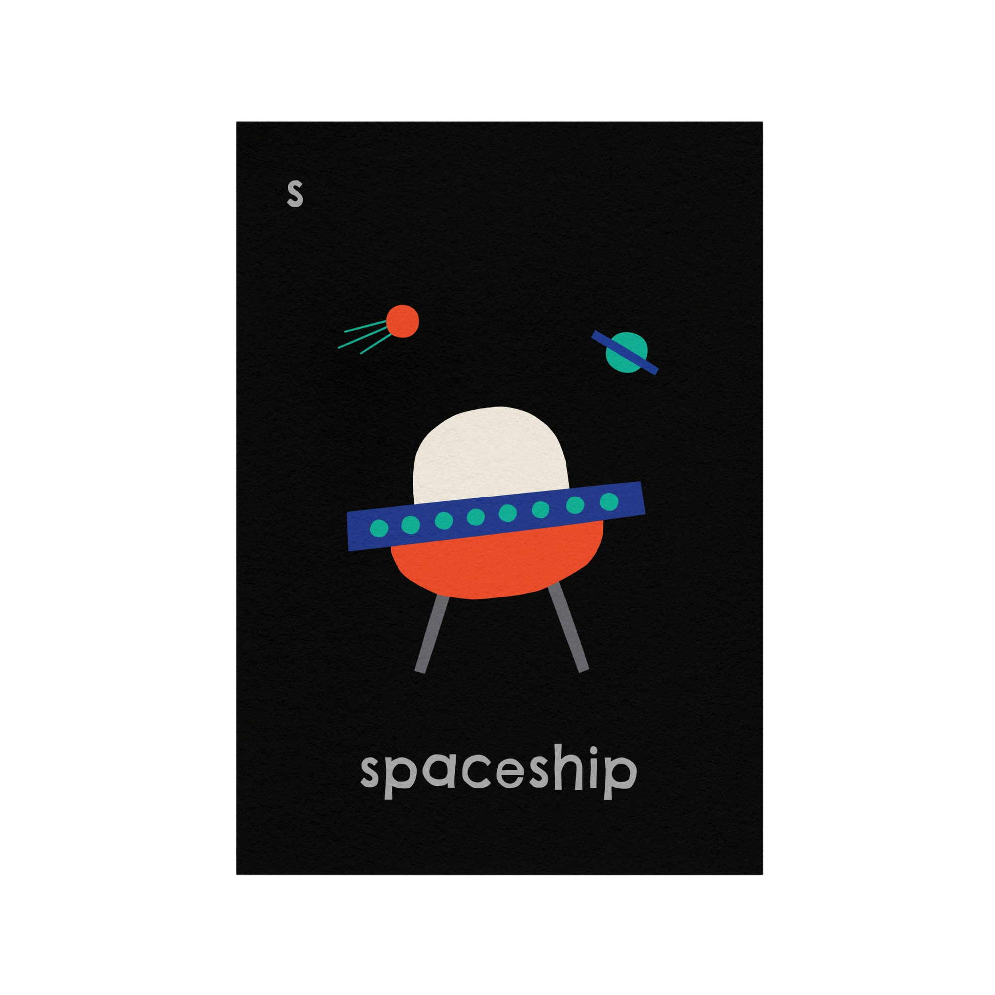 S for Spaceship Art Print