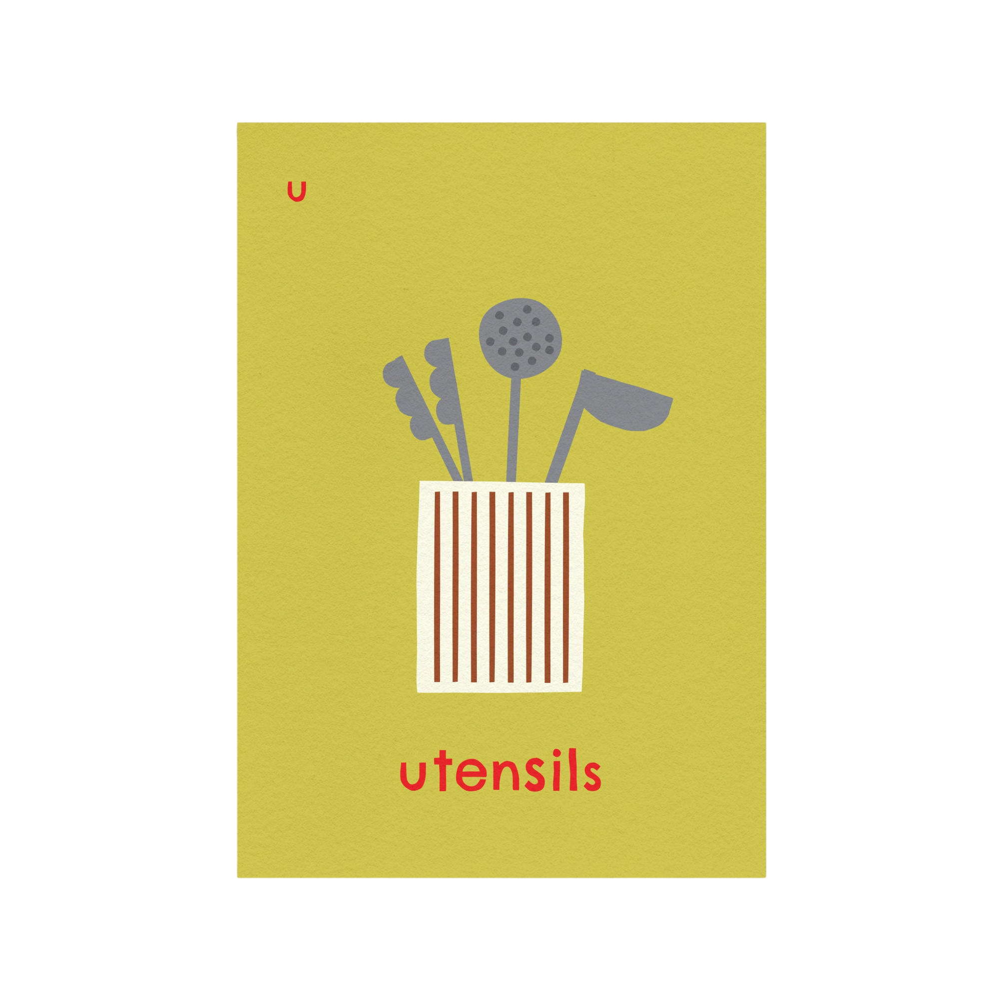 U for Utensils Art Print