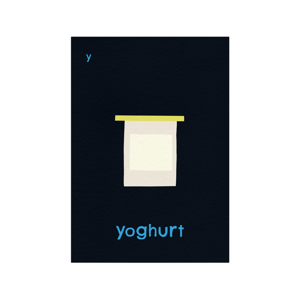 Y for Yoghurt Art Print