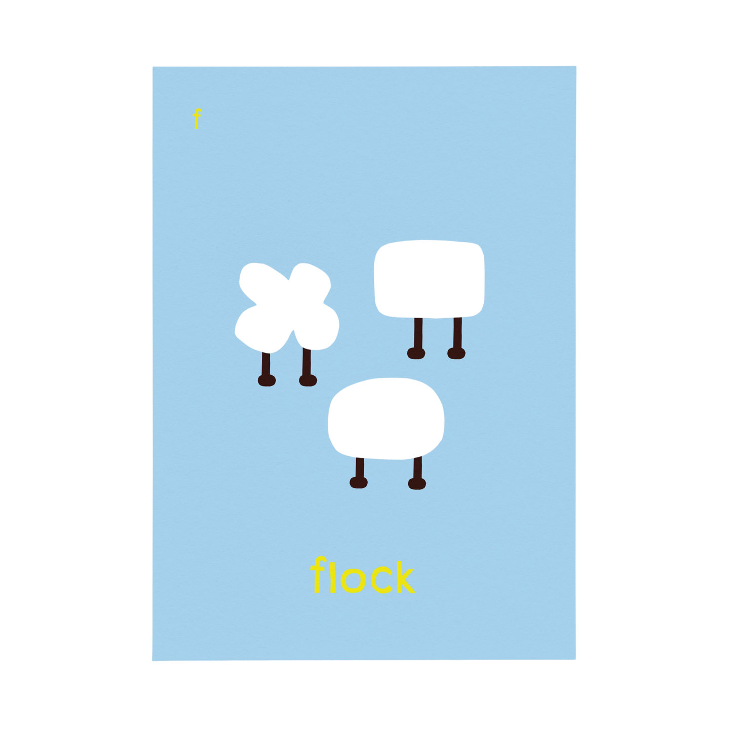 F for Flock Art Print