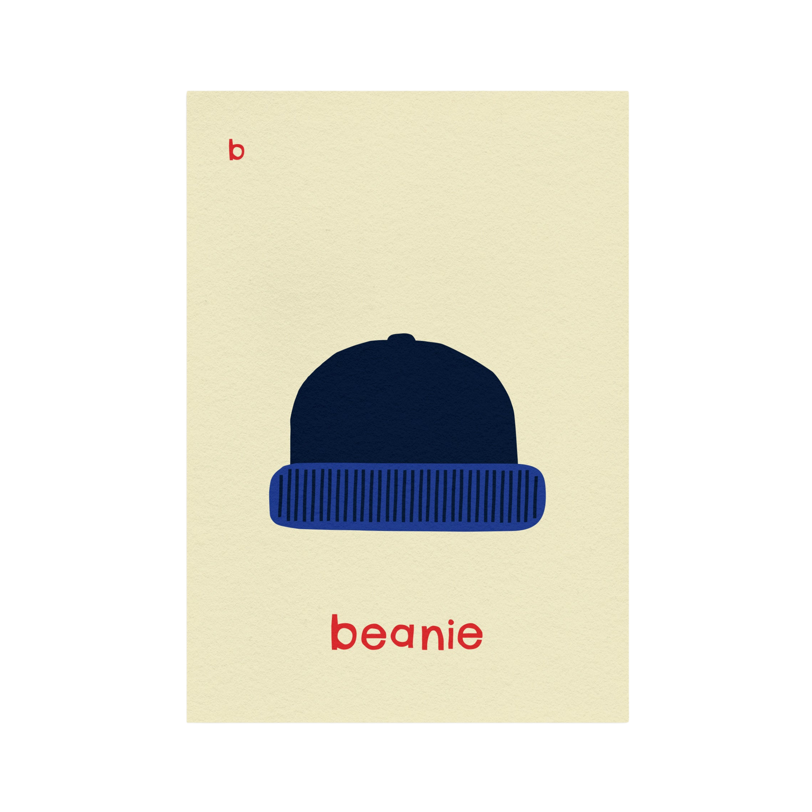 B for Beanie Art Print