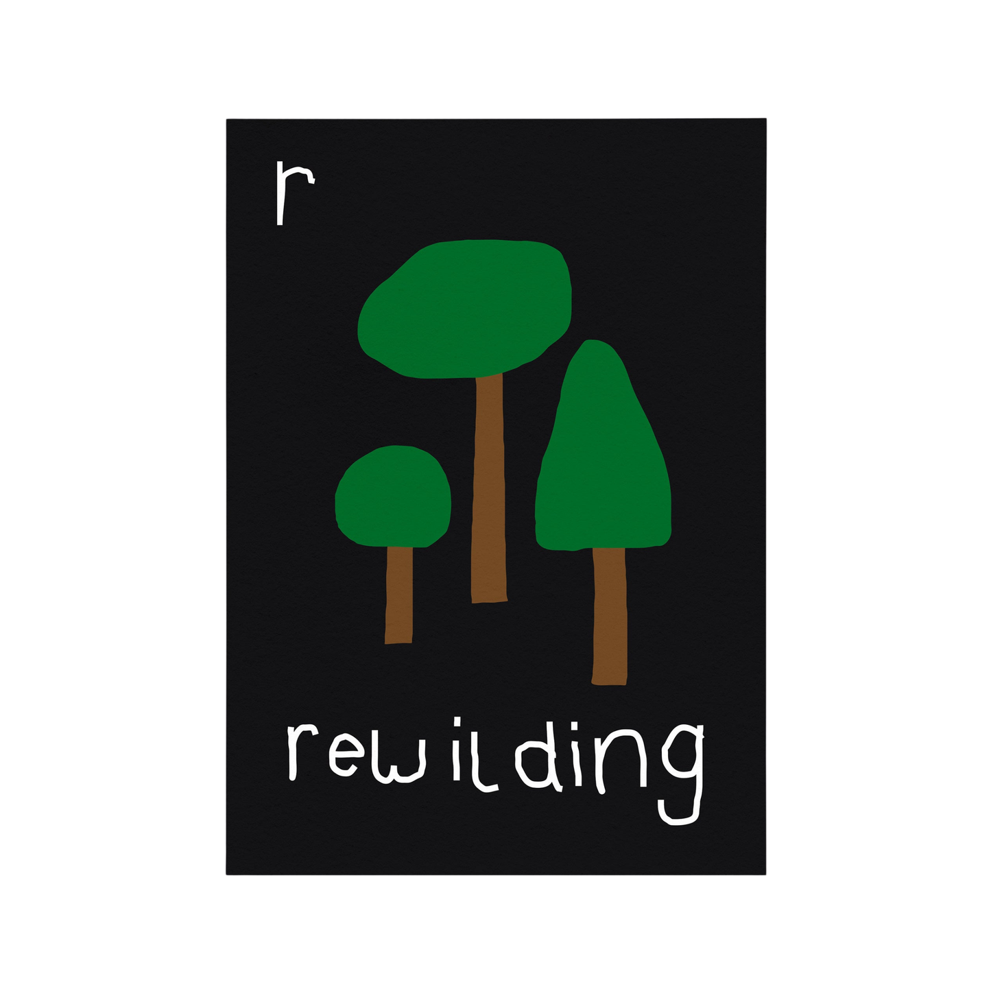R for Rewilding Art Print
