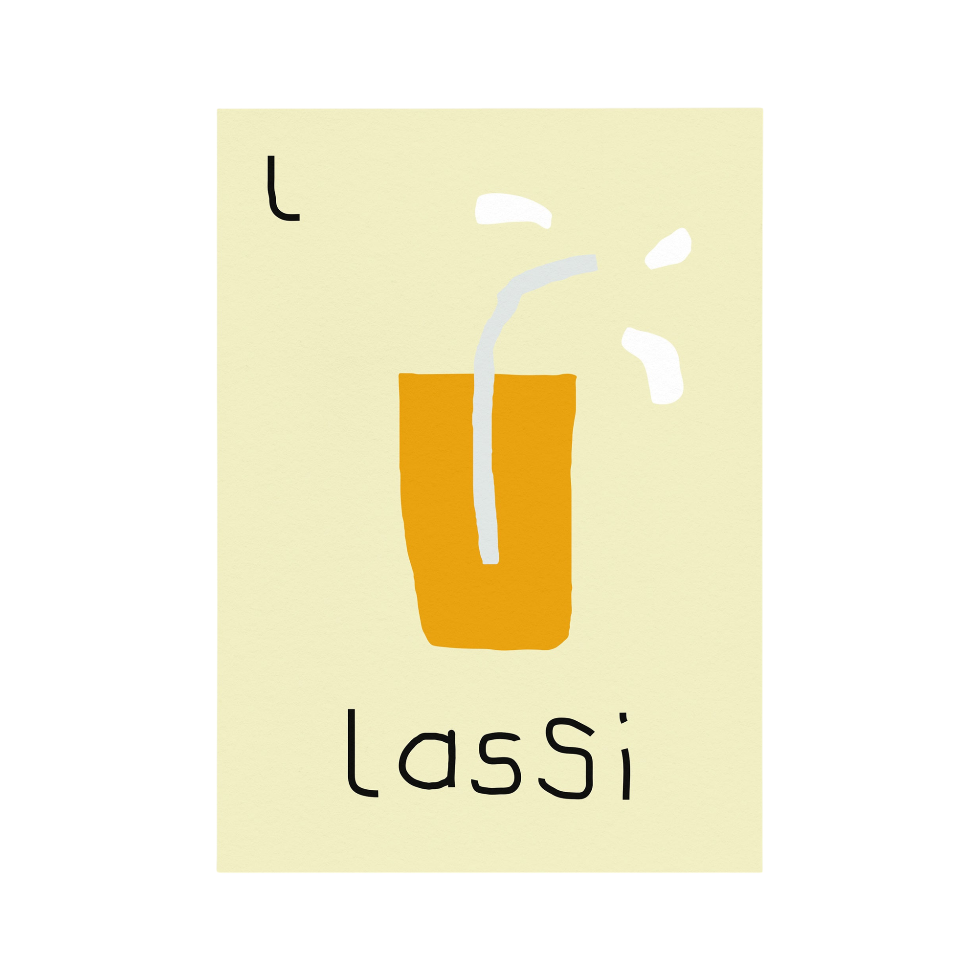 L for Lassi Art Print