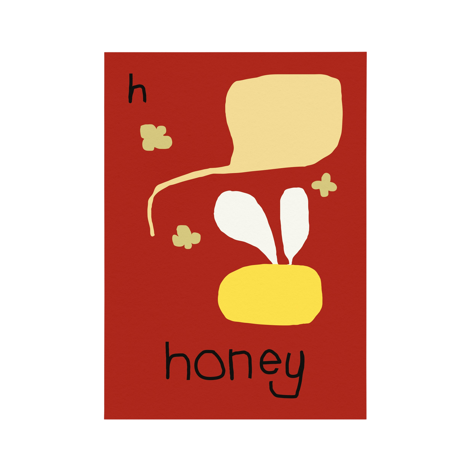 H for Honey Art Print