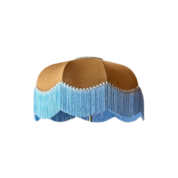 The Stella Brown Fringed Lampshade-