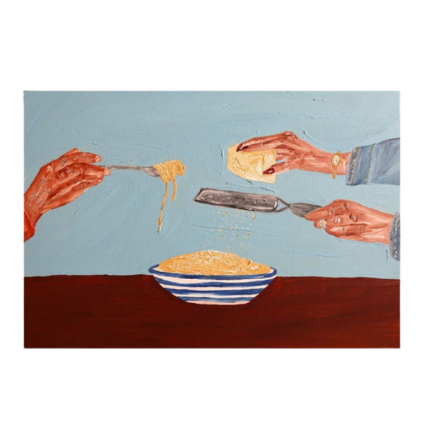 Sharing Pasta Fine Art Print