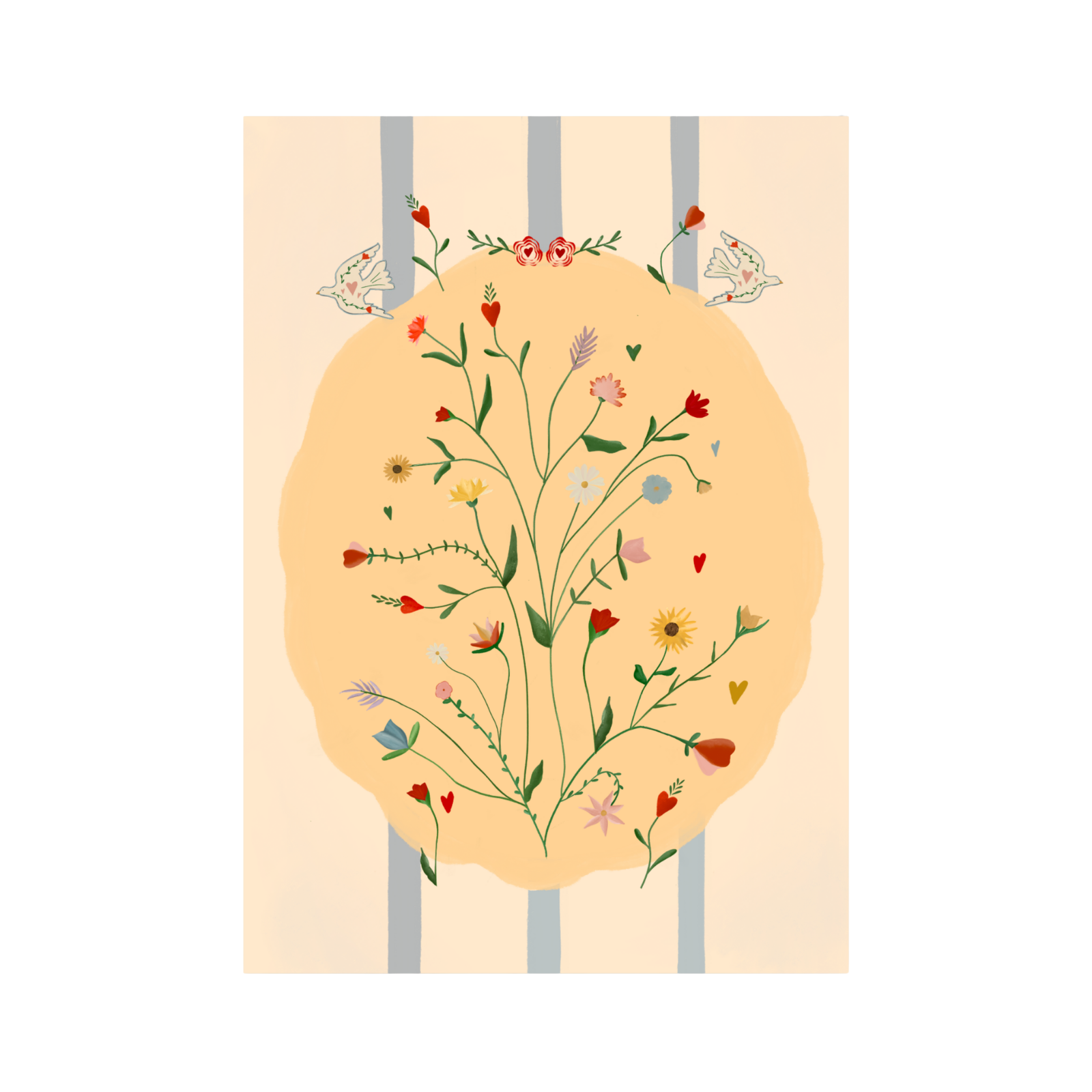 Folk Vines Art Print