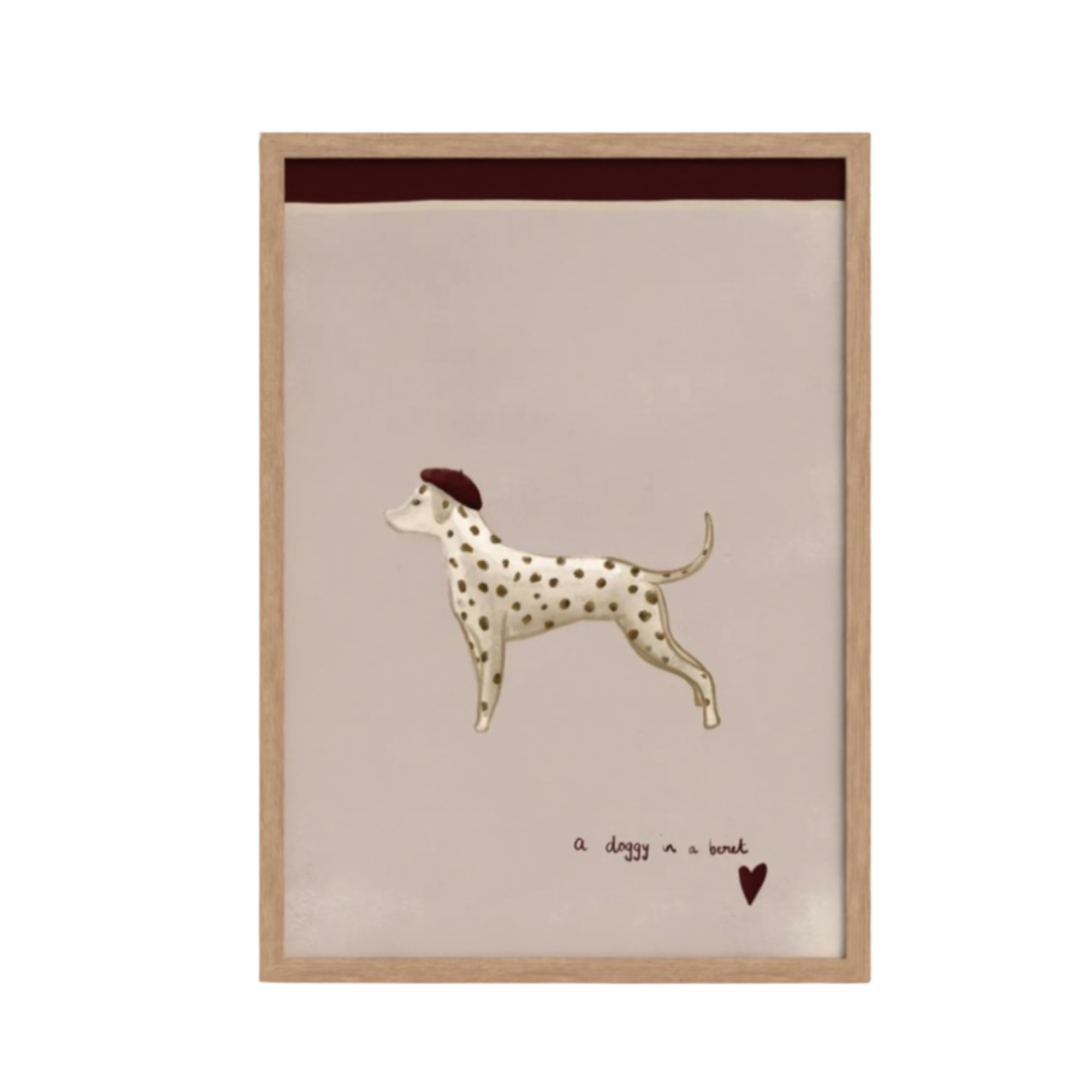 A Doggy in a Beret Art Print
