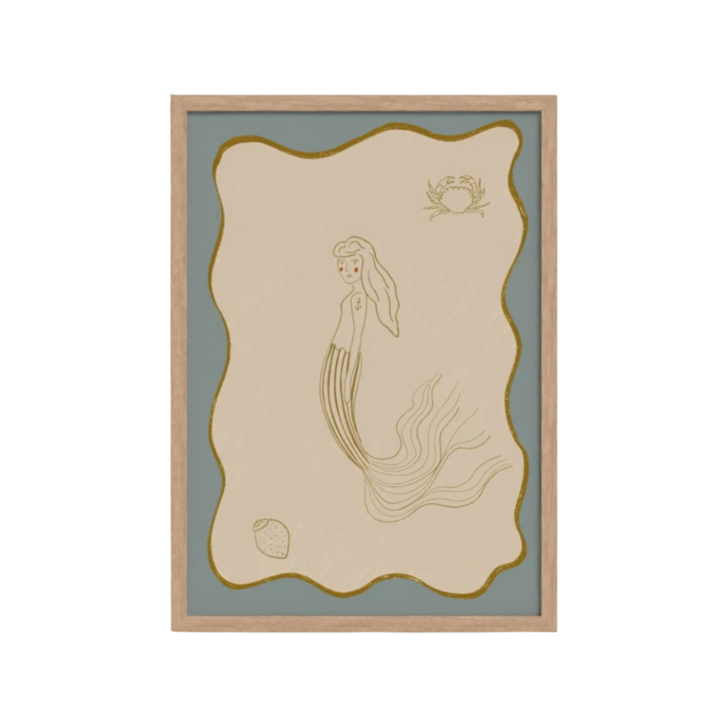 The Mermaid and the Crab Art Print
