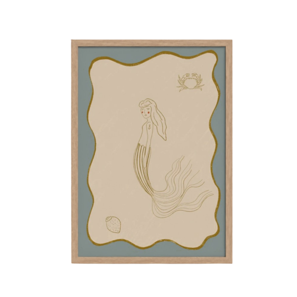 The Mermaid and the Crab Art Print