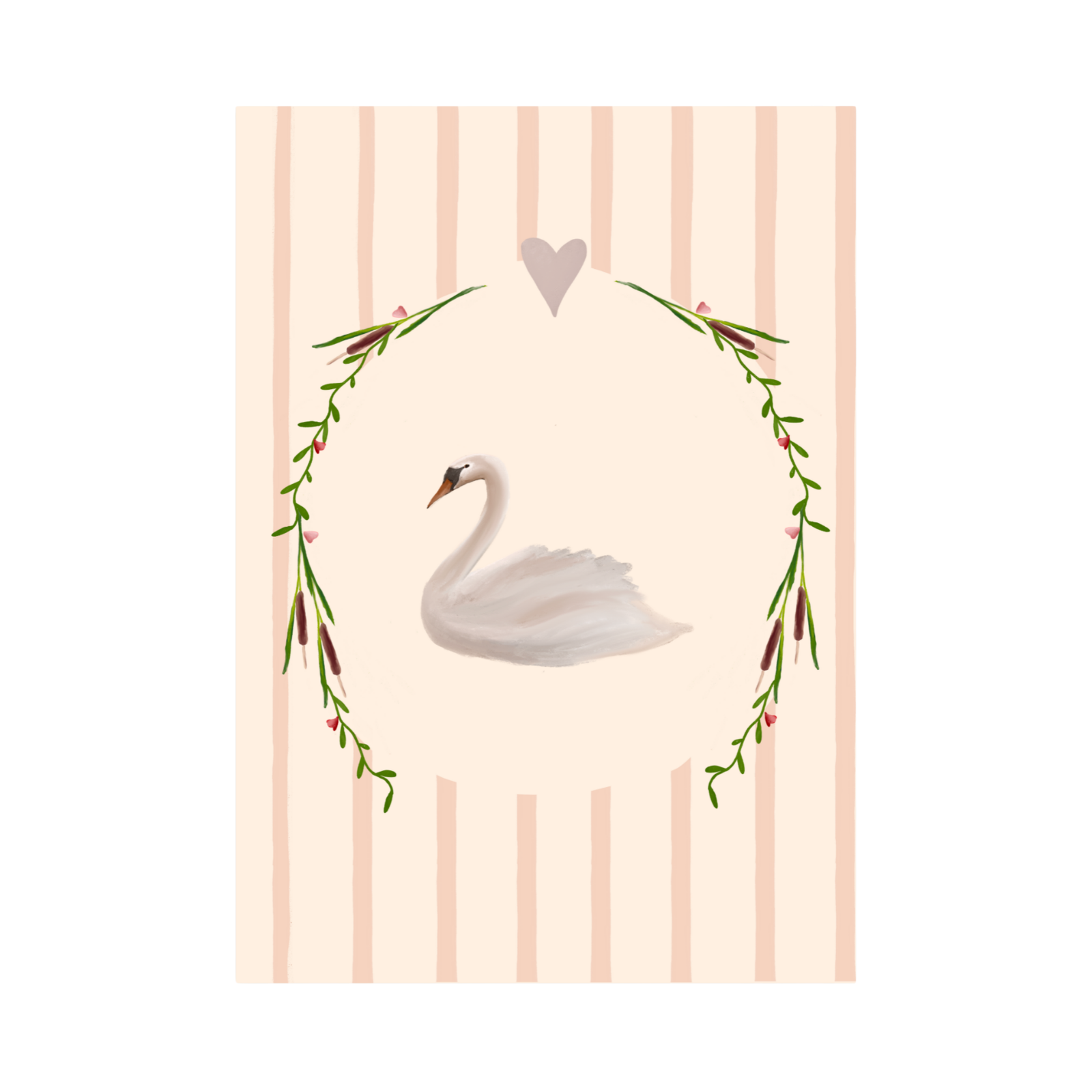 Swan Love Art Print
