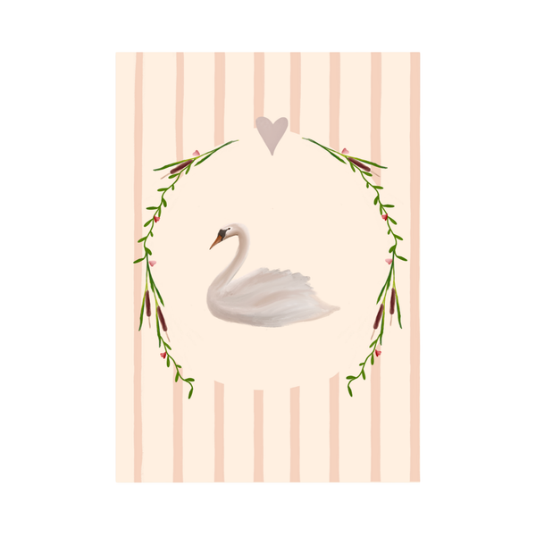 Swan Love Art Print