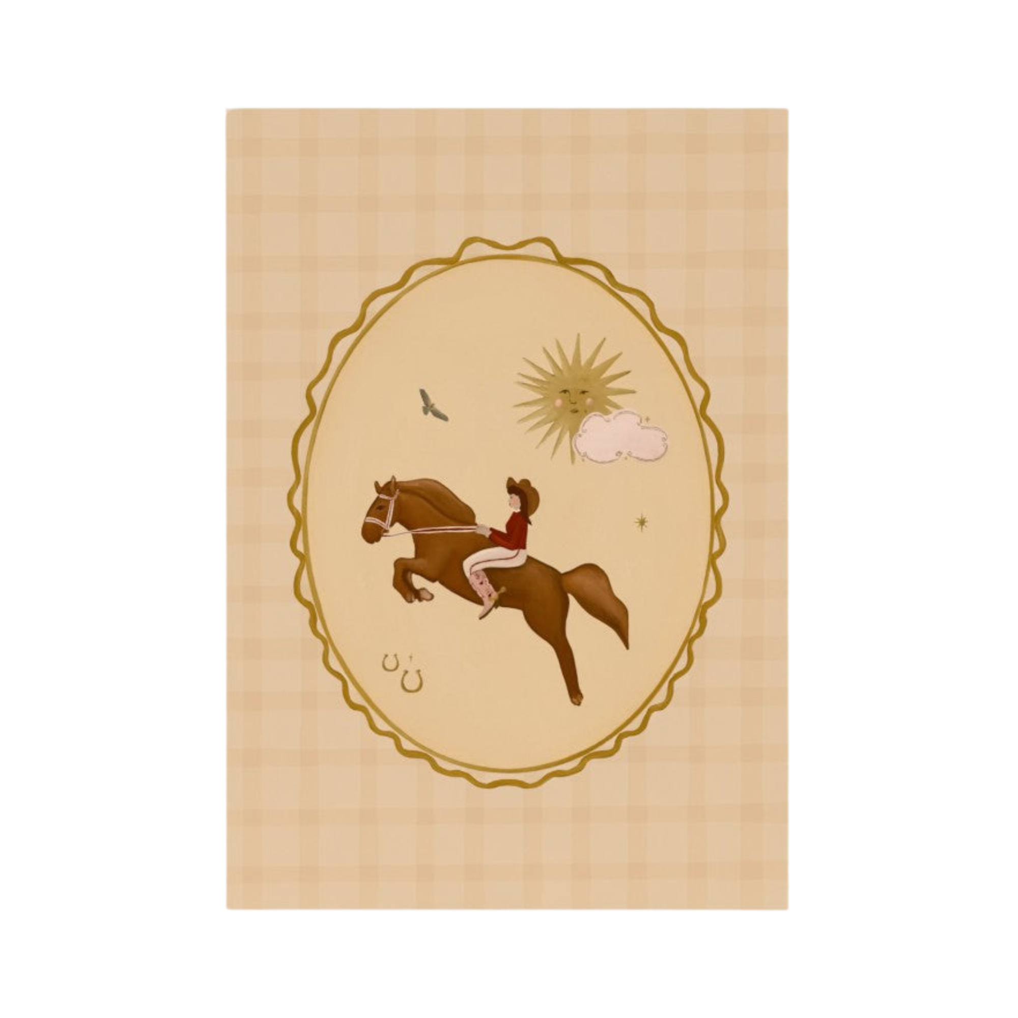 Cowgirl Cameo Art Print