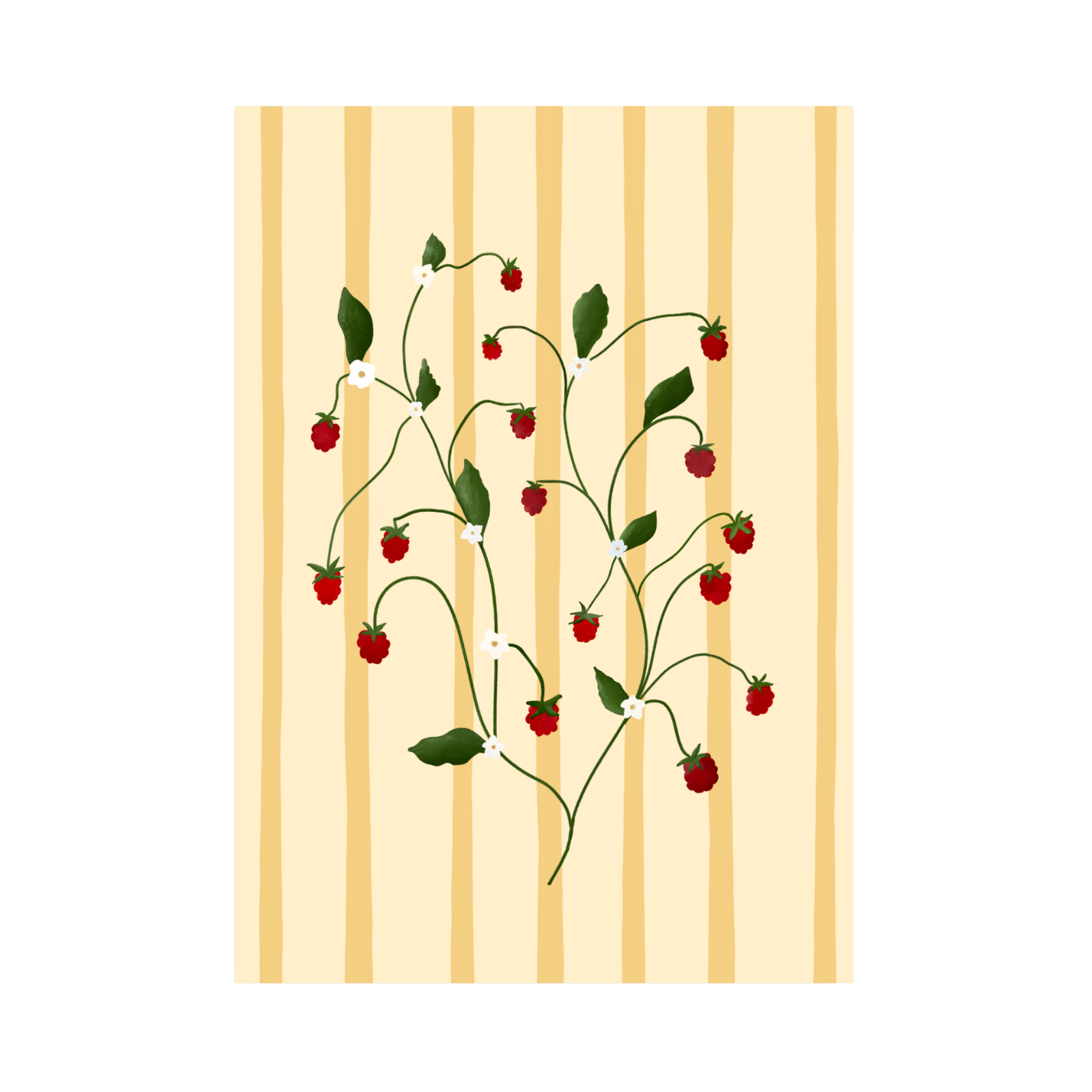 Raspberry Vine Art Print