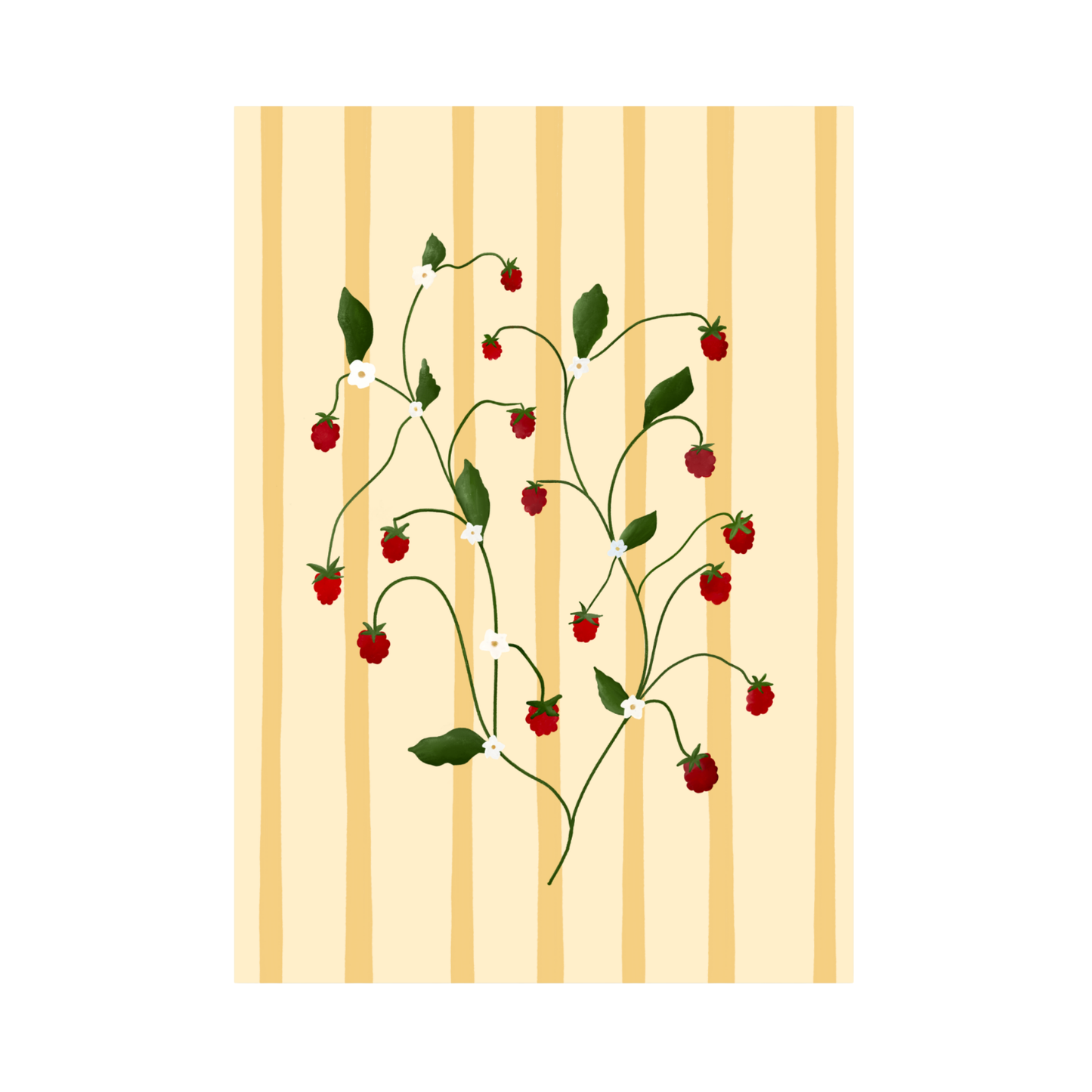 Raspberry Vine Art Print