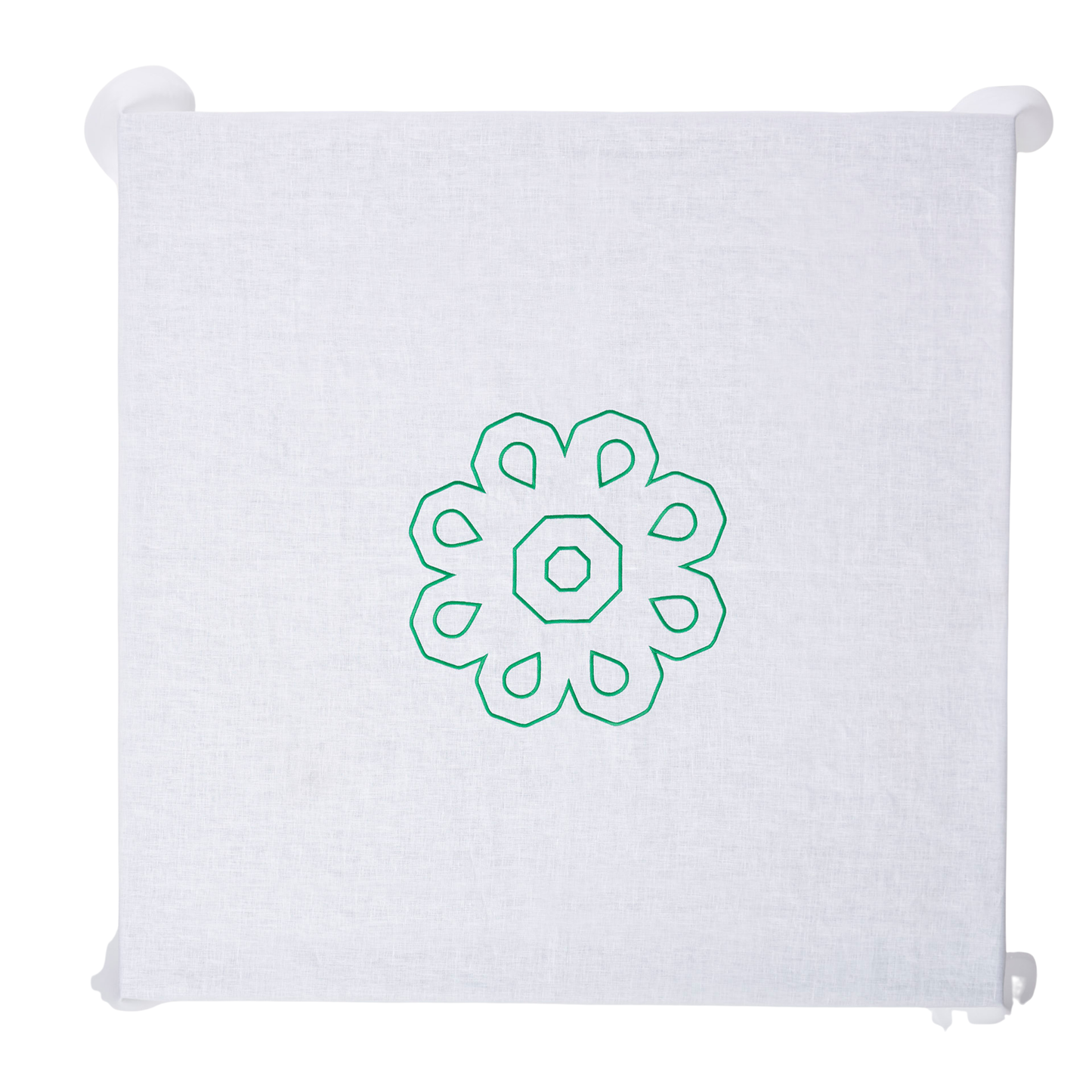 Green Castello Svevo Tablecloth  - White Linen