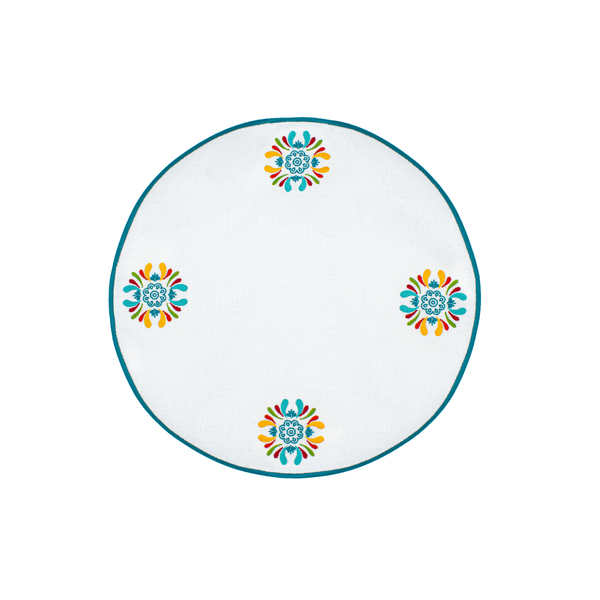 Maiolica Placemat  - Set of 2 - White Linen