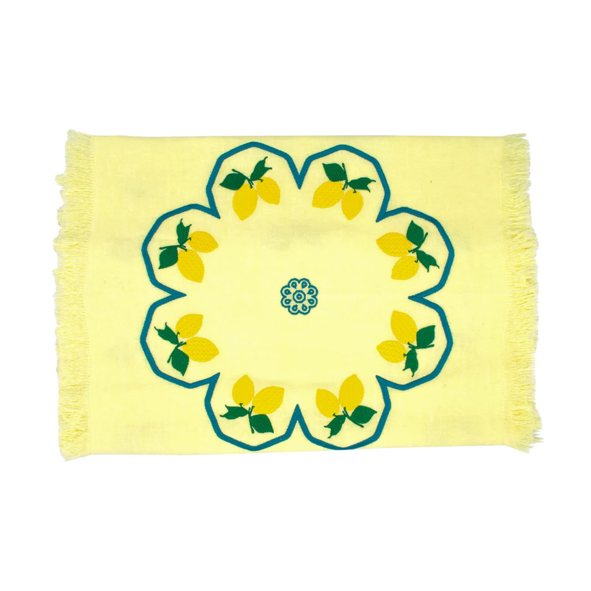 Limoni Runner with Fringe - Yellow Linen