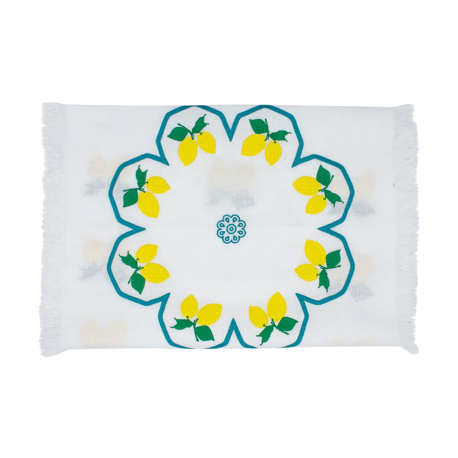 Limoni Runner with Fringe - White Linen
