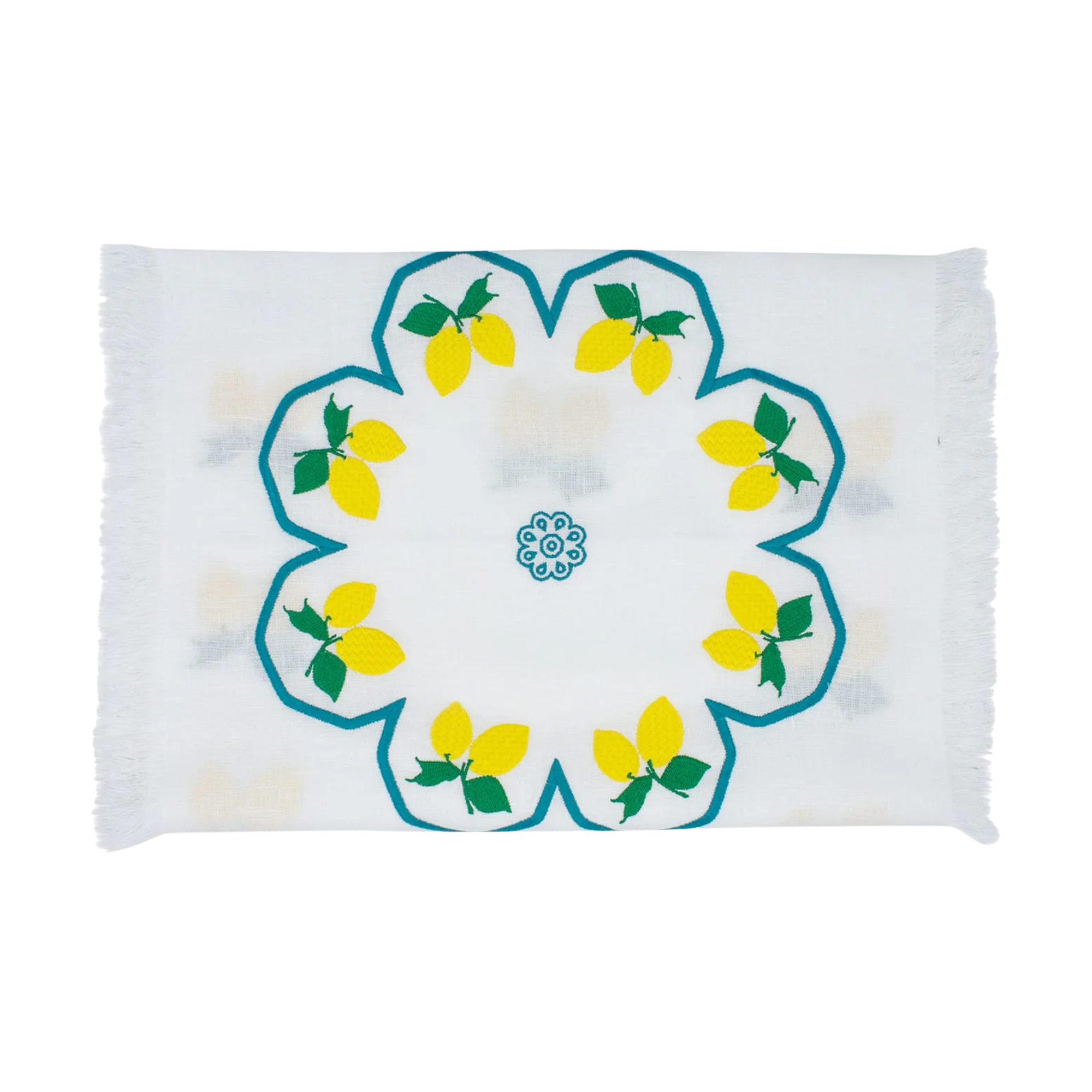 Limoni Runner with Fringe - White Linen