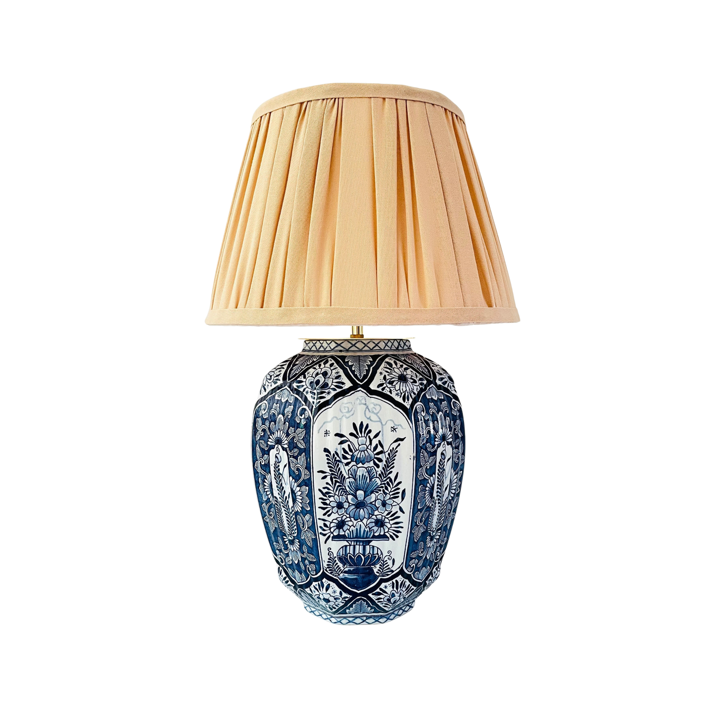 Large Antique Royal Delft Lamp
