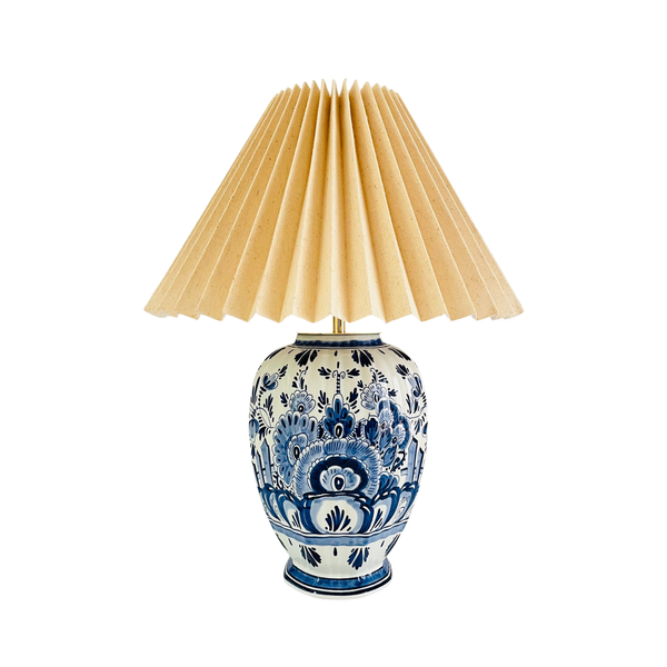 Antique Delft Table Lamp
