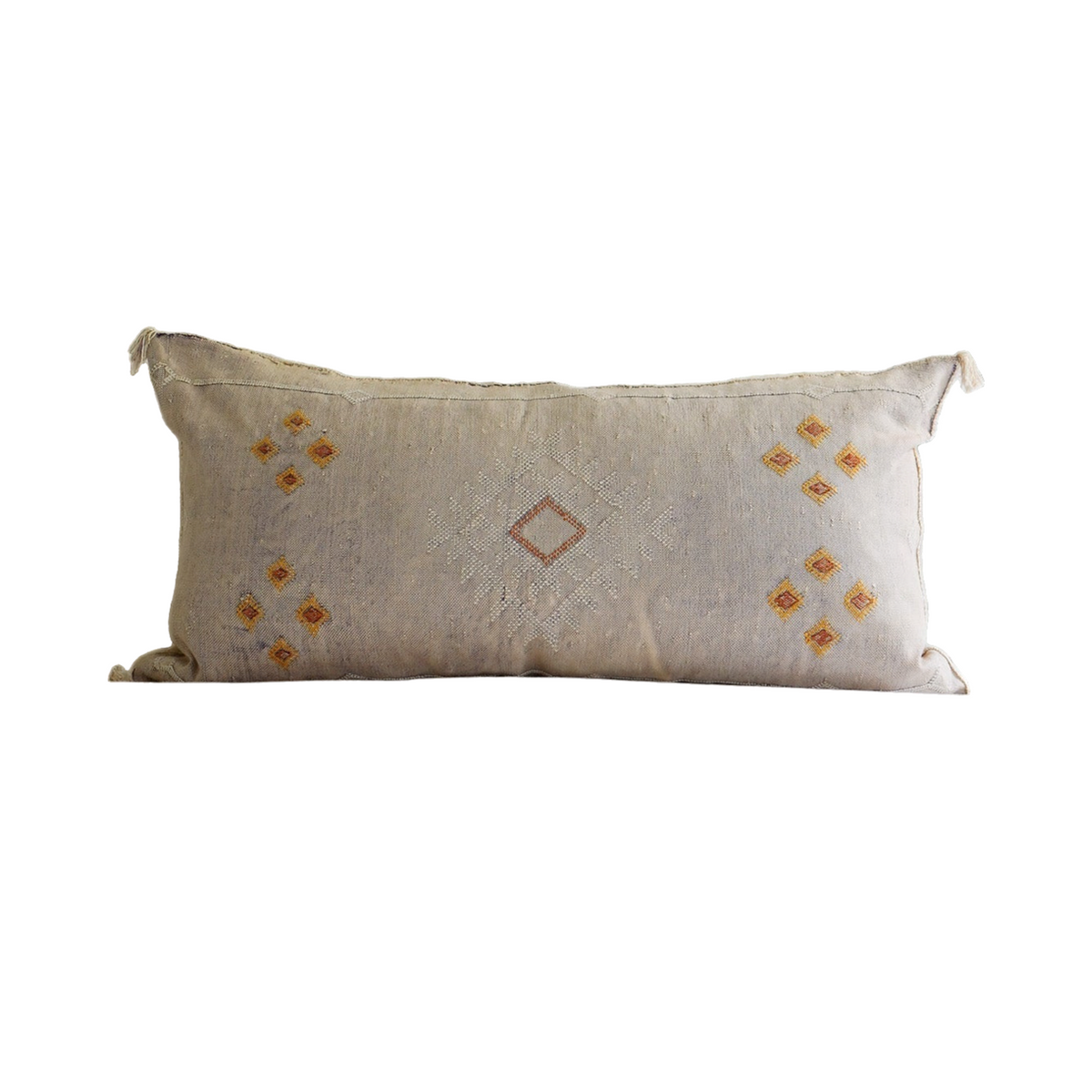 Luxury Cactus Silk Bolster Cushion - Dusk