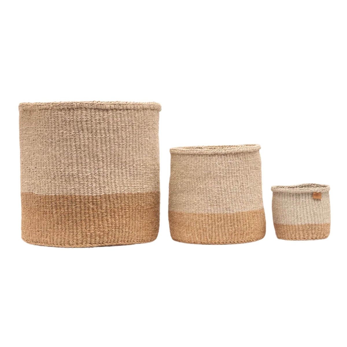 MBILI: Two Tone Woven Storage Basket