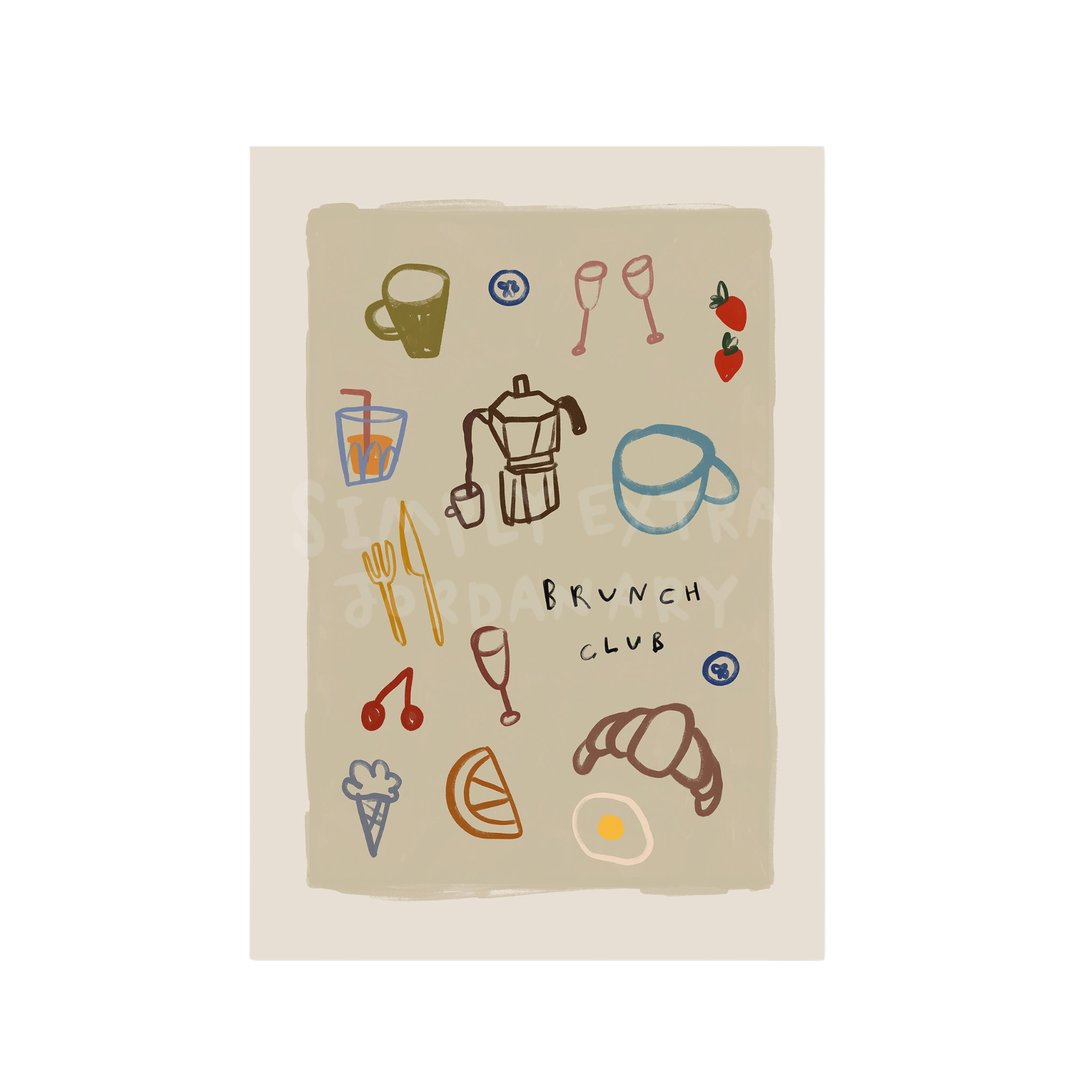 Brunch Club | Kitchen Print | UNFRAMED