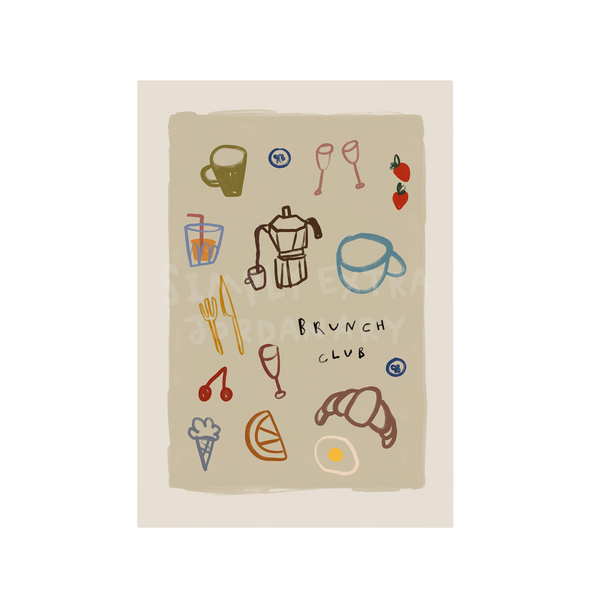 Brunch Club | Kitchen Print | UNFRAMED