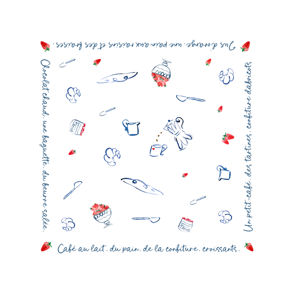 Breakfast in Paris - Linen Bistro Tablecloth