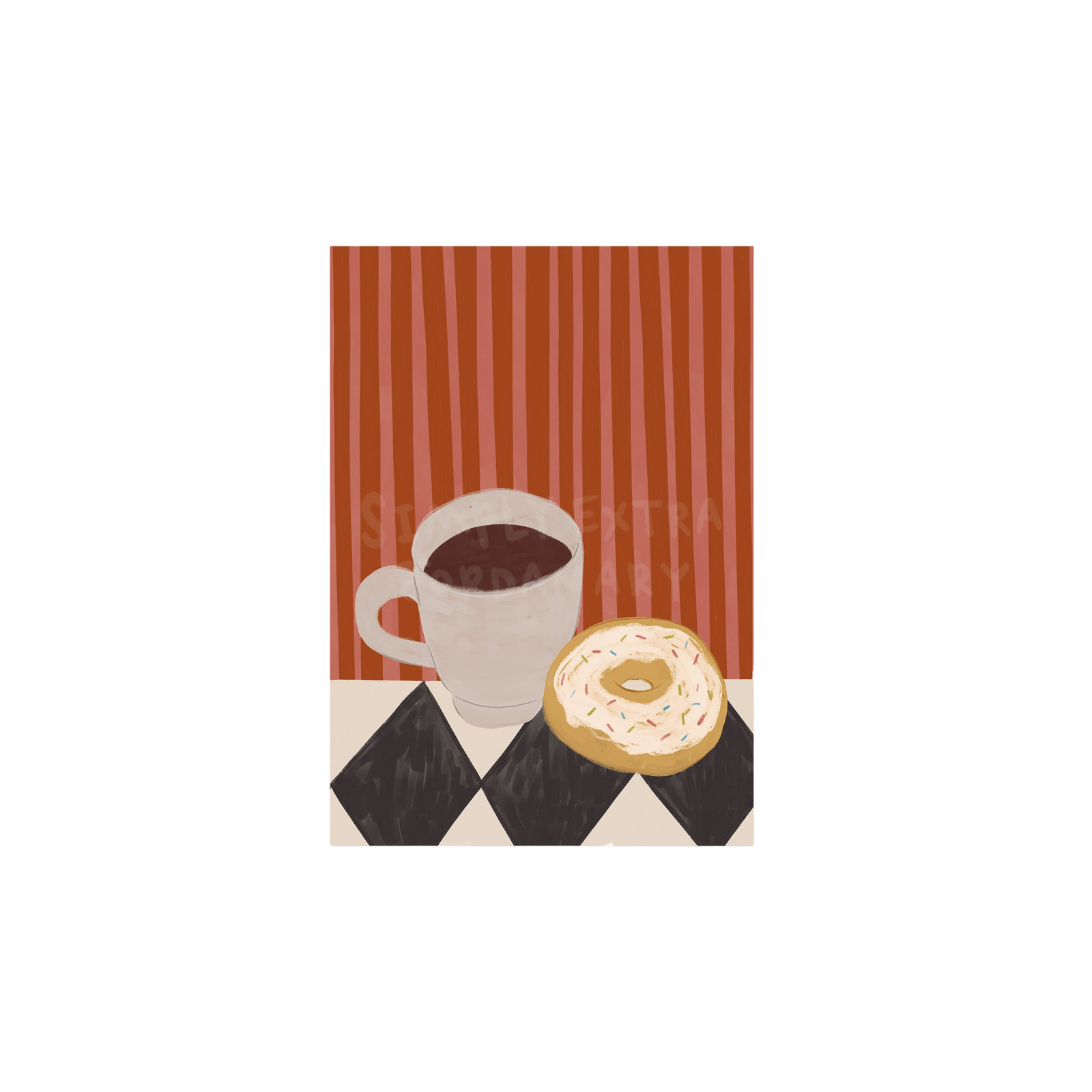 Coffee & Doughnuts | Coffee Print | UNFRAMED