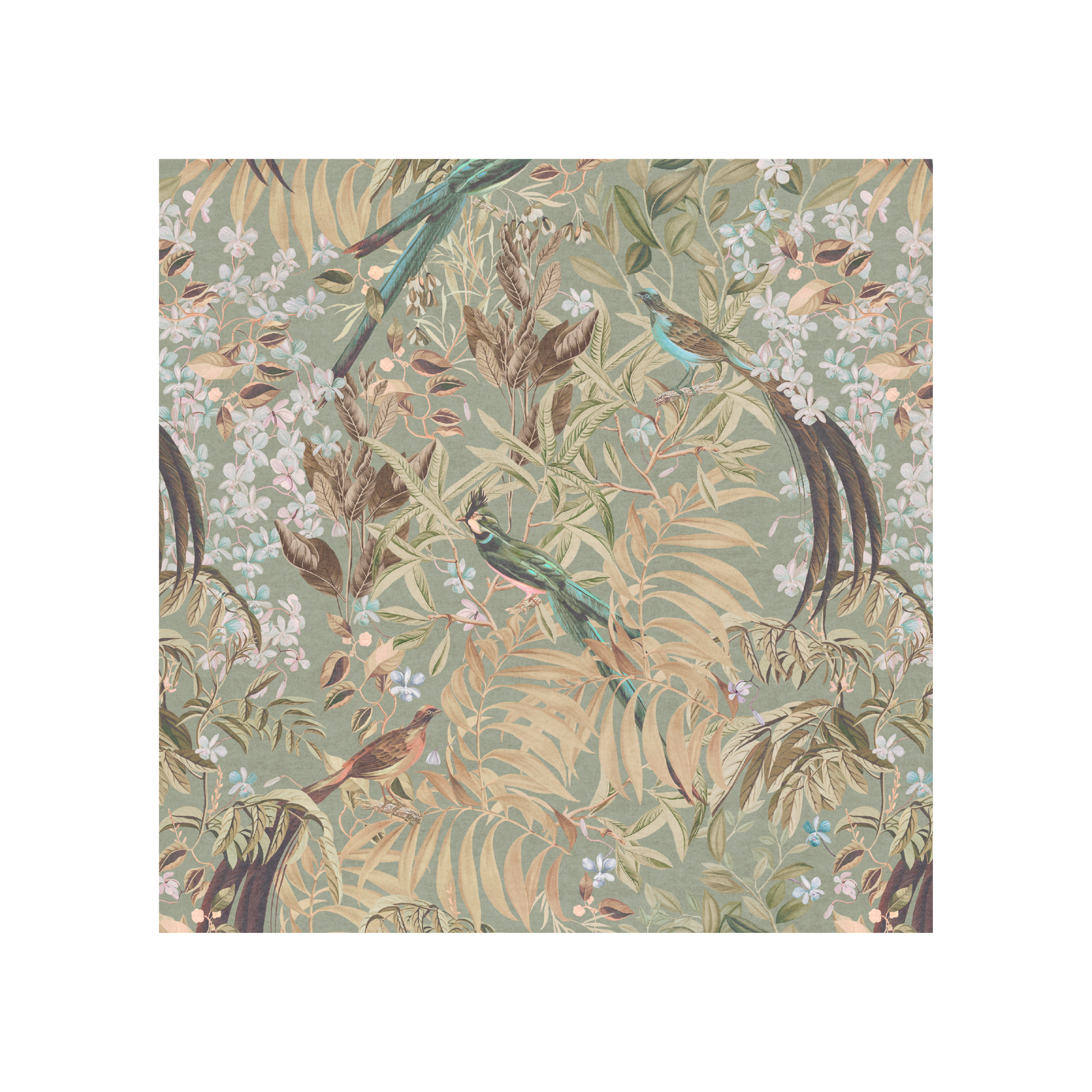 Resplendent Woods Linen Fabric - Willow