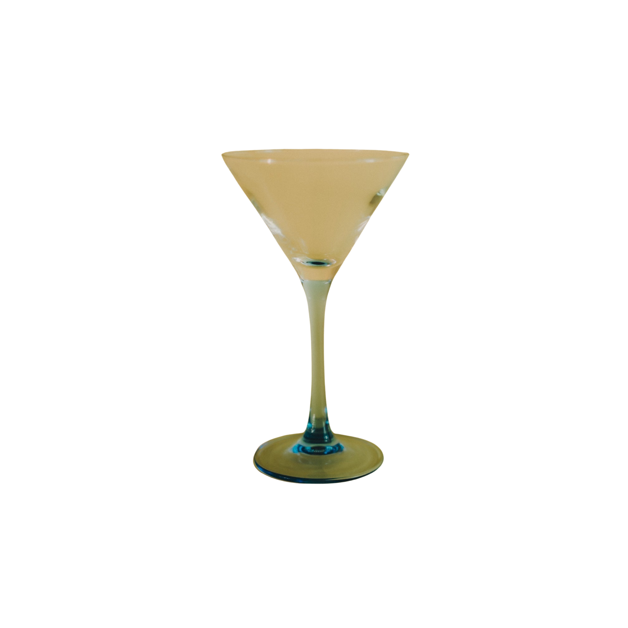 Three Blue Cocktailglasses