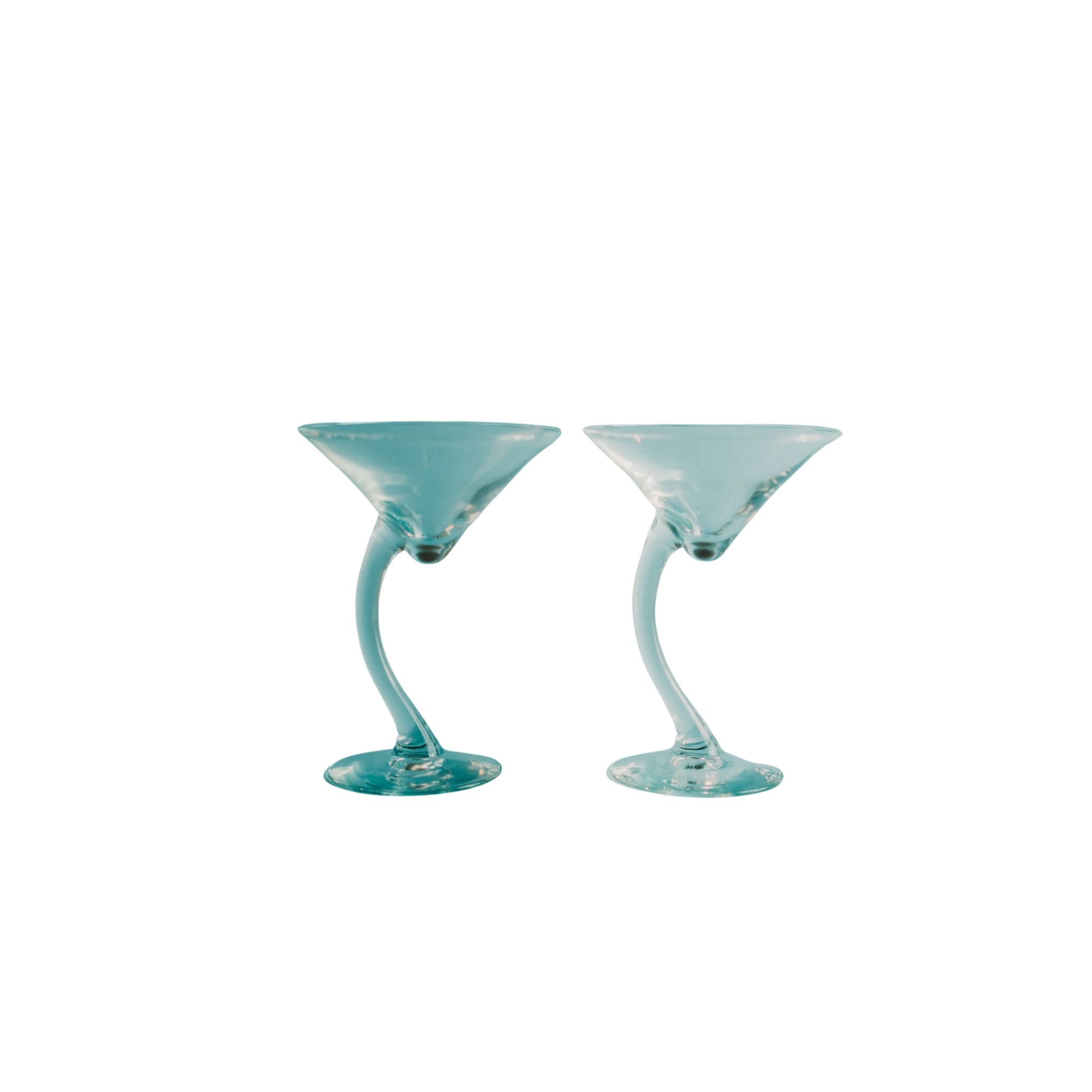 Two Curved Cocktailglasses