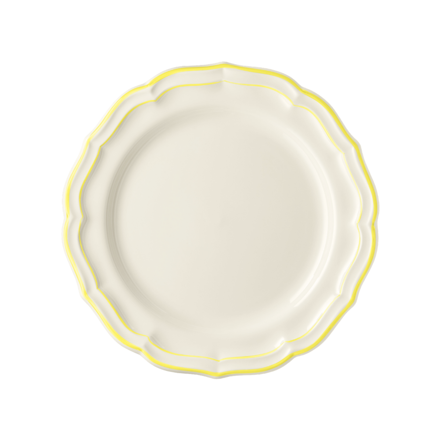 Gien Citron Scallop Edge Dessert/Side Plate