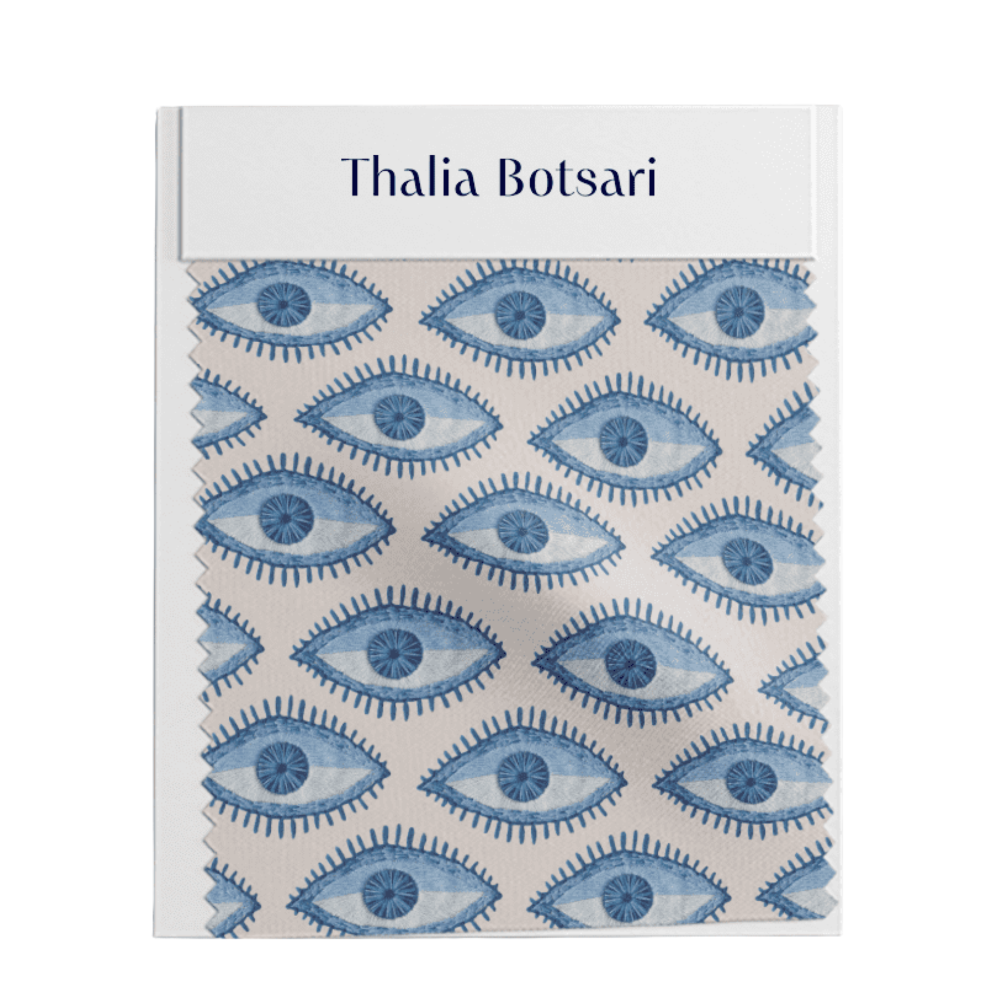 Mati Designer Linen Fabric - Blue
