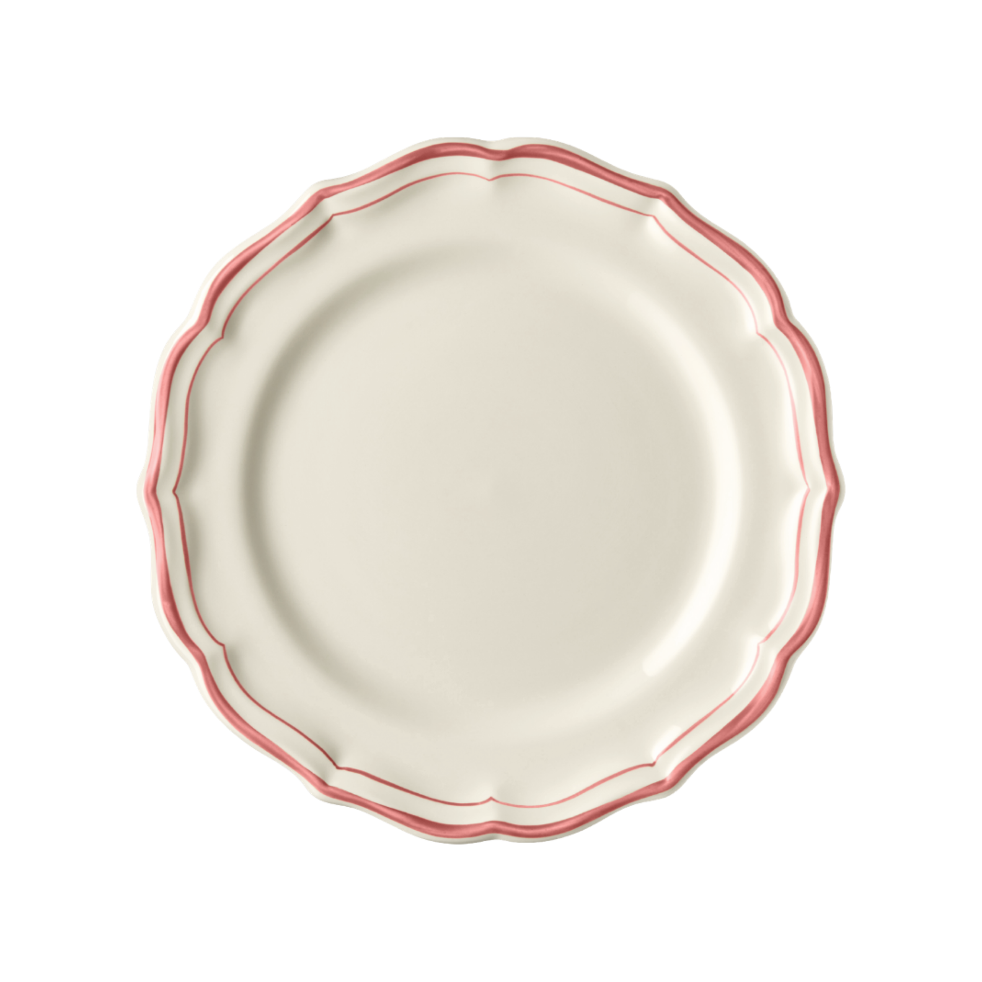 Gien Coral Scallop Edge Dessert/Side Plate