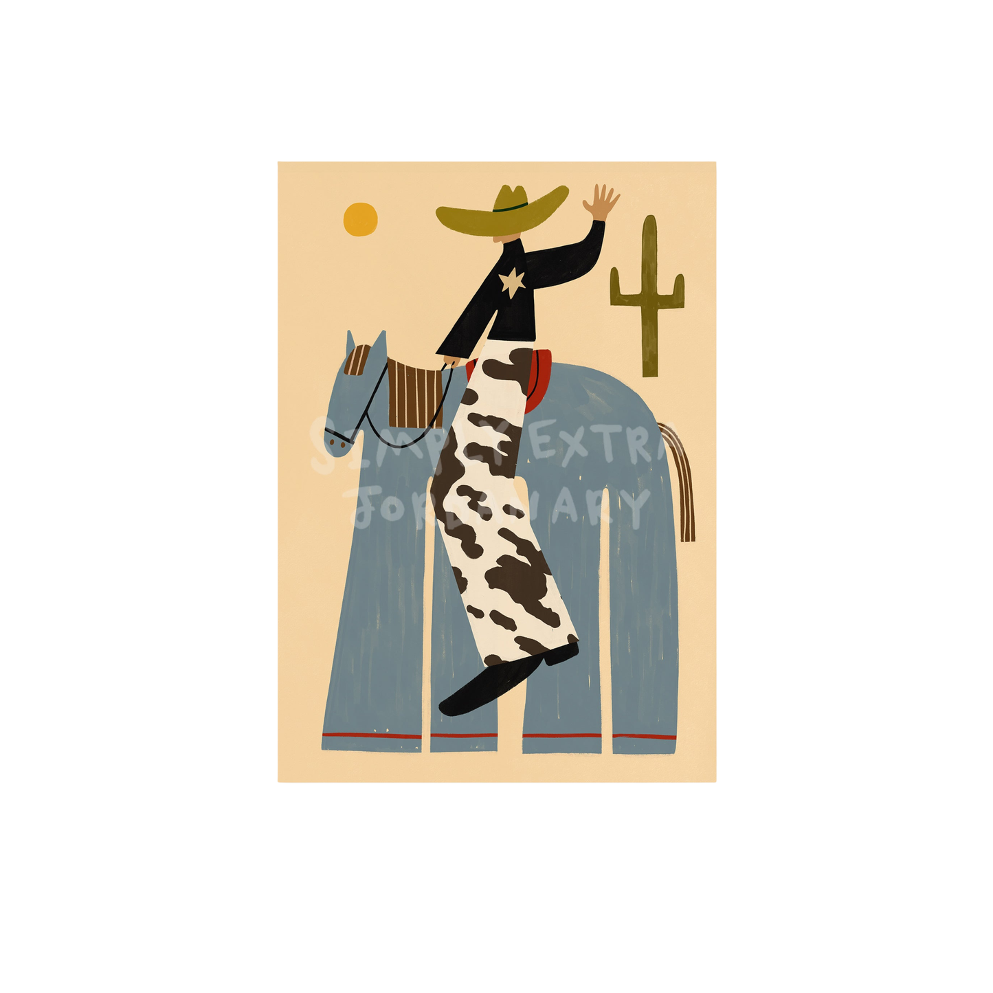 Into The Dusk | Cowboy Print | UNFRAMED