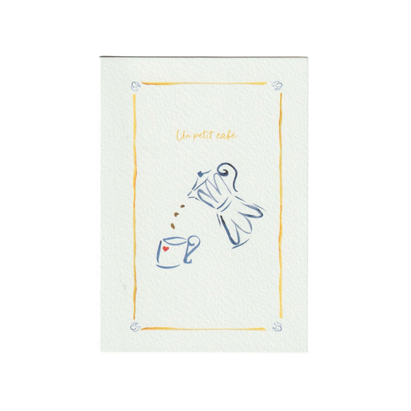 Un Petit Cafe Greetings Card