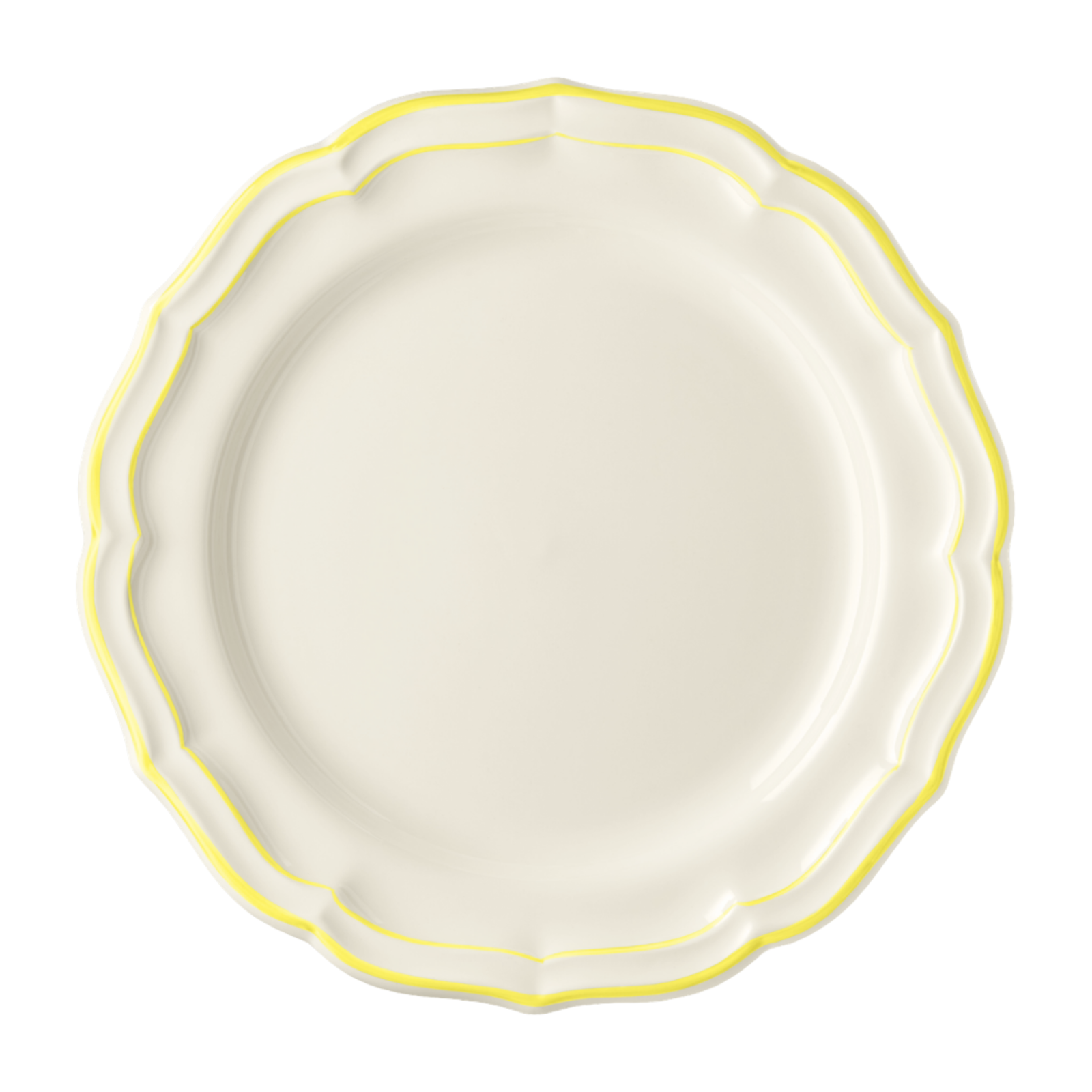 Gien Citron Scallop Edge Dinner Plate