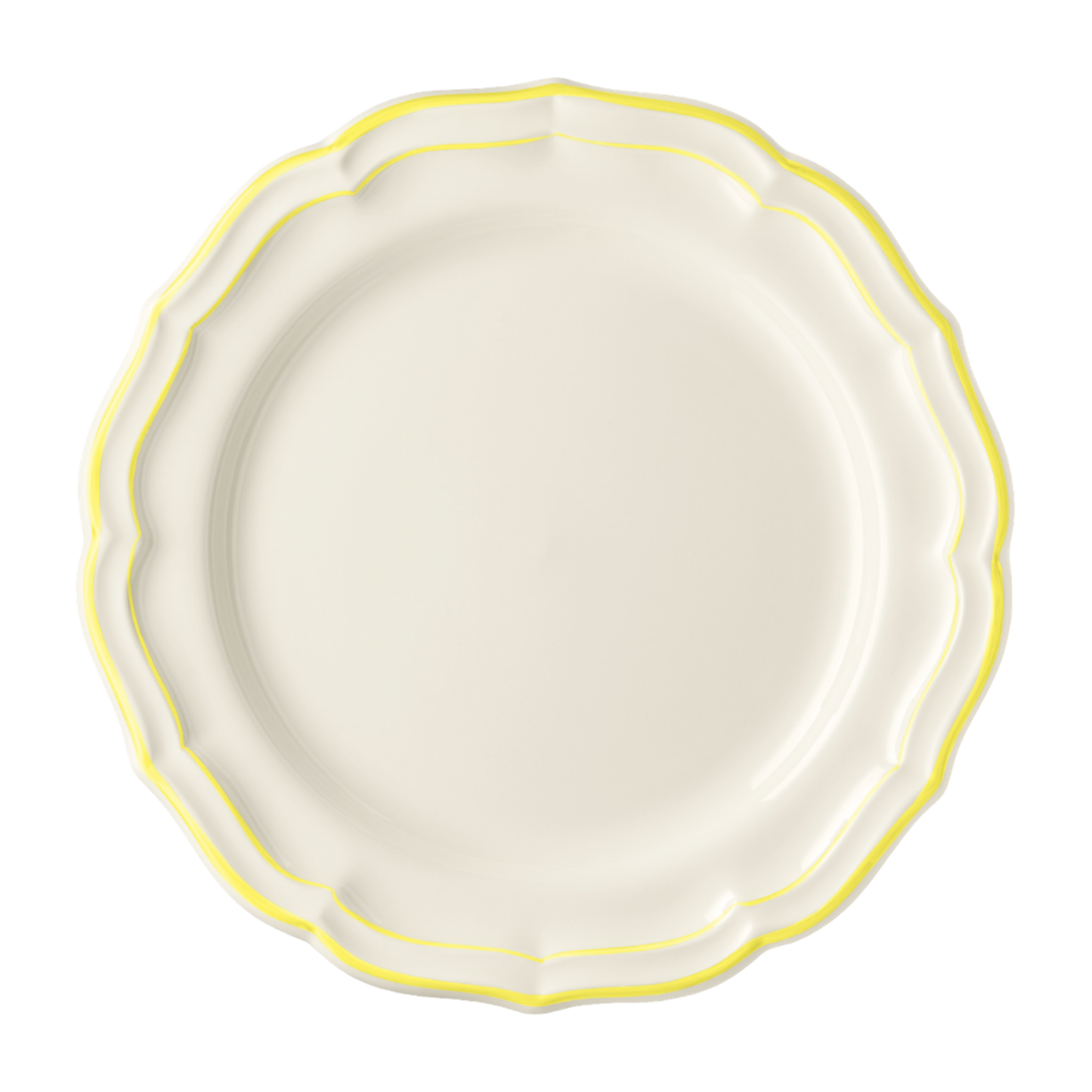 Gien Citron Scallop Edge Dinner Plate