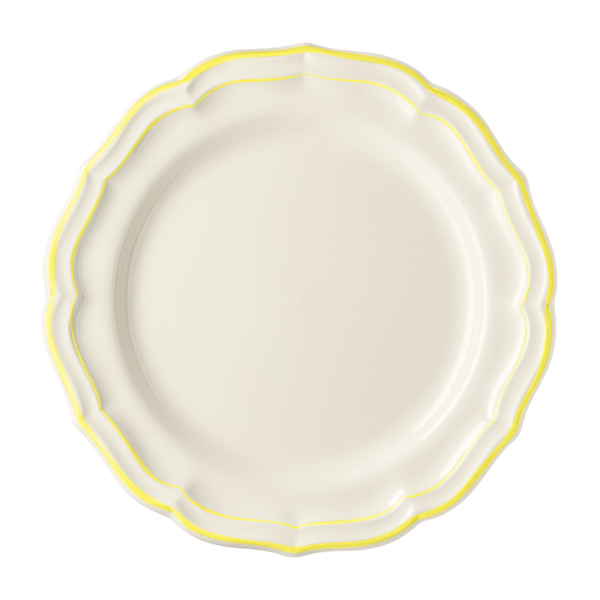 Gien Citron Scallop Edge Dinner Plate