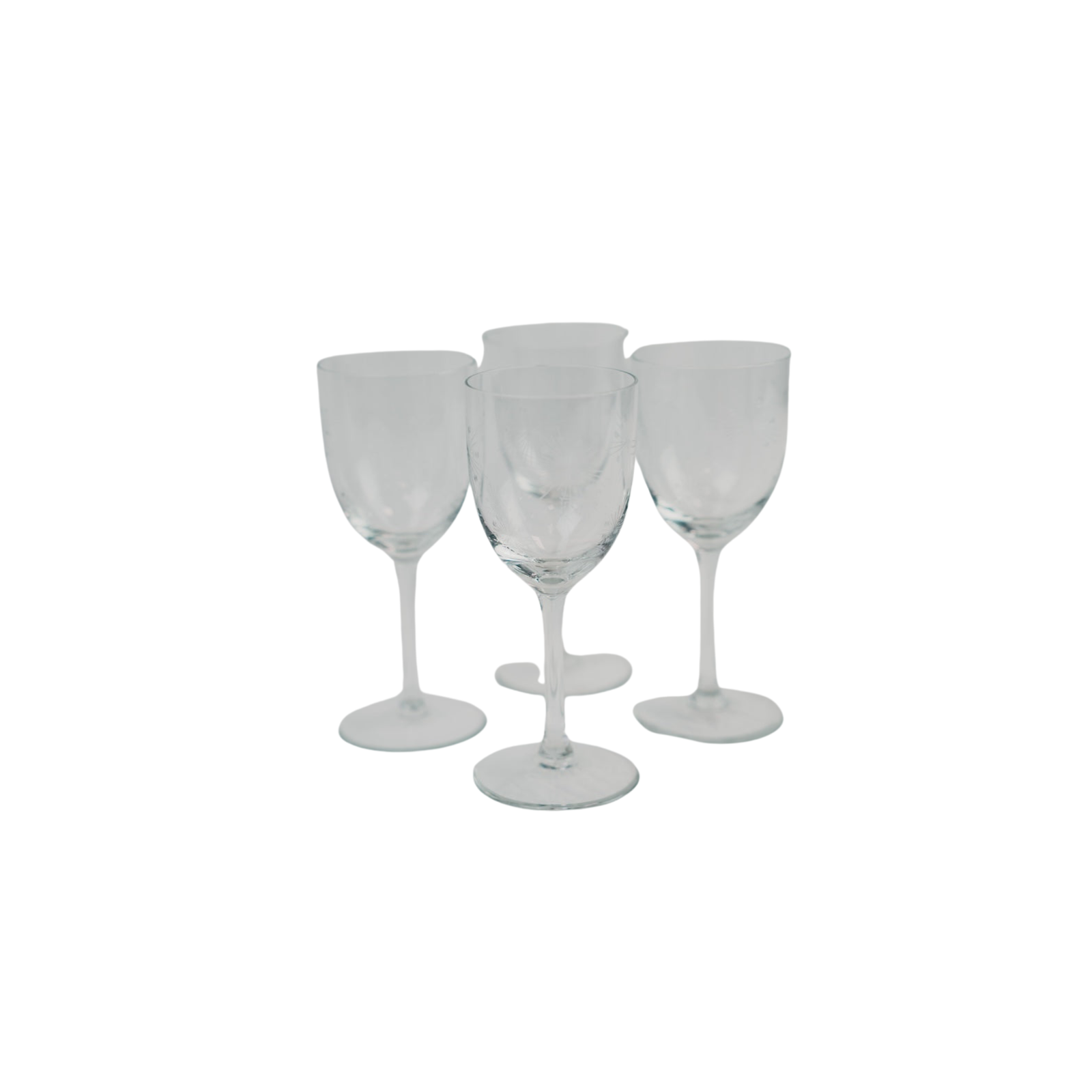 Four Detailed Wineglasses
