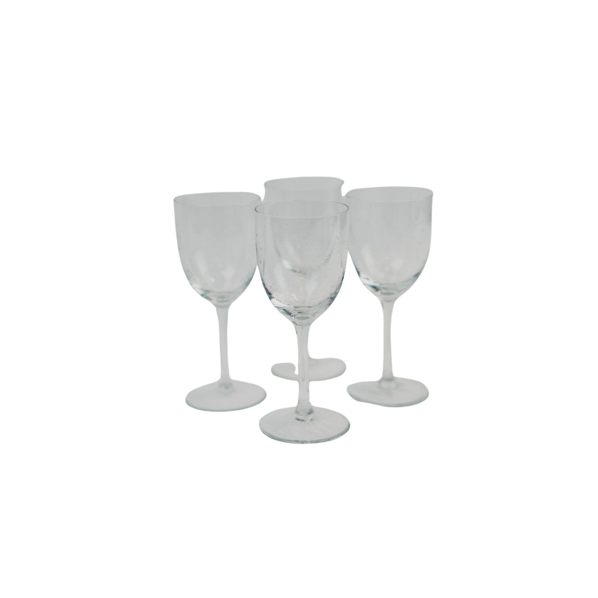 Four Detailed Wineglasses