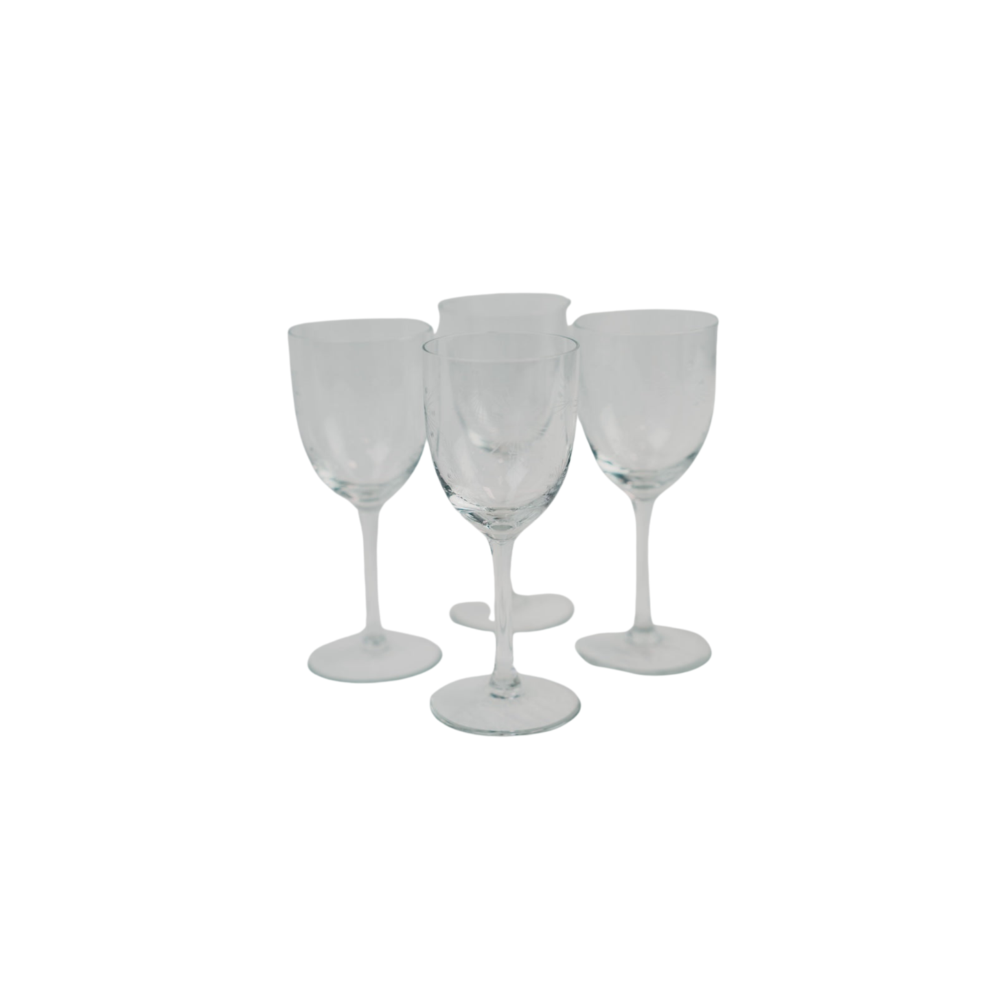 Four Detailed Wineglasses
