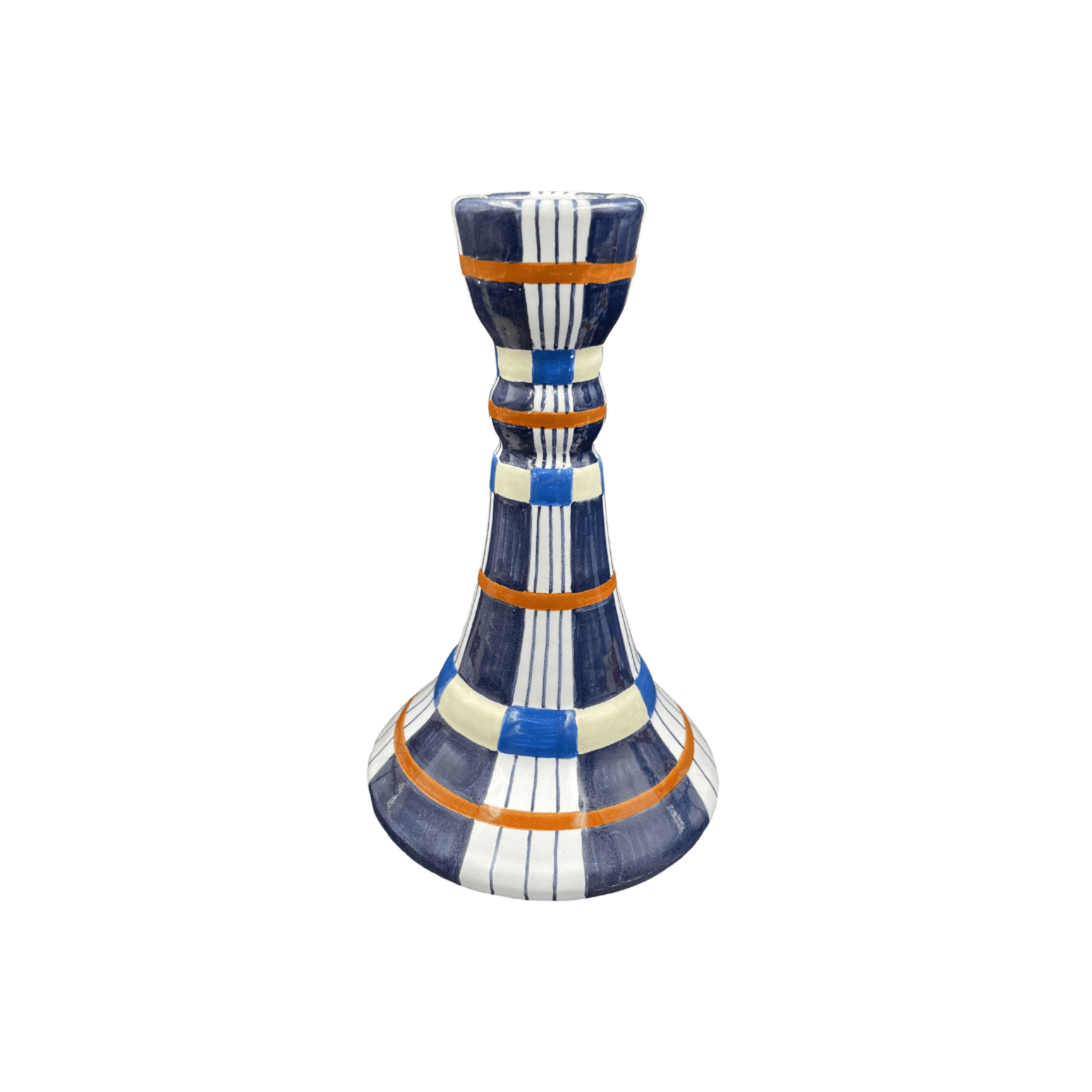 Kente Candlestick, Indigo